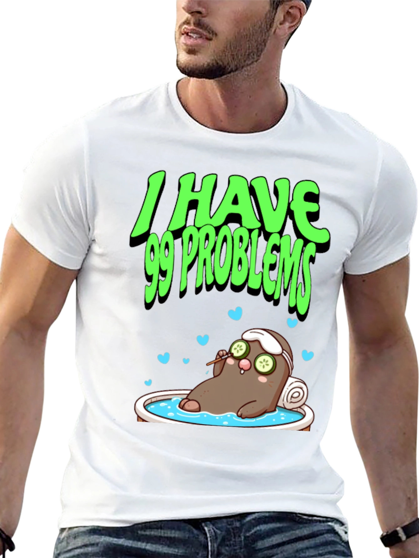 Black 99 Problems Potato Spa T-Shirt - Relaxed Fit view 13