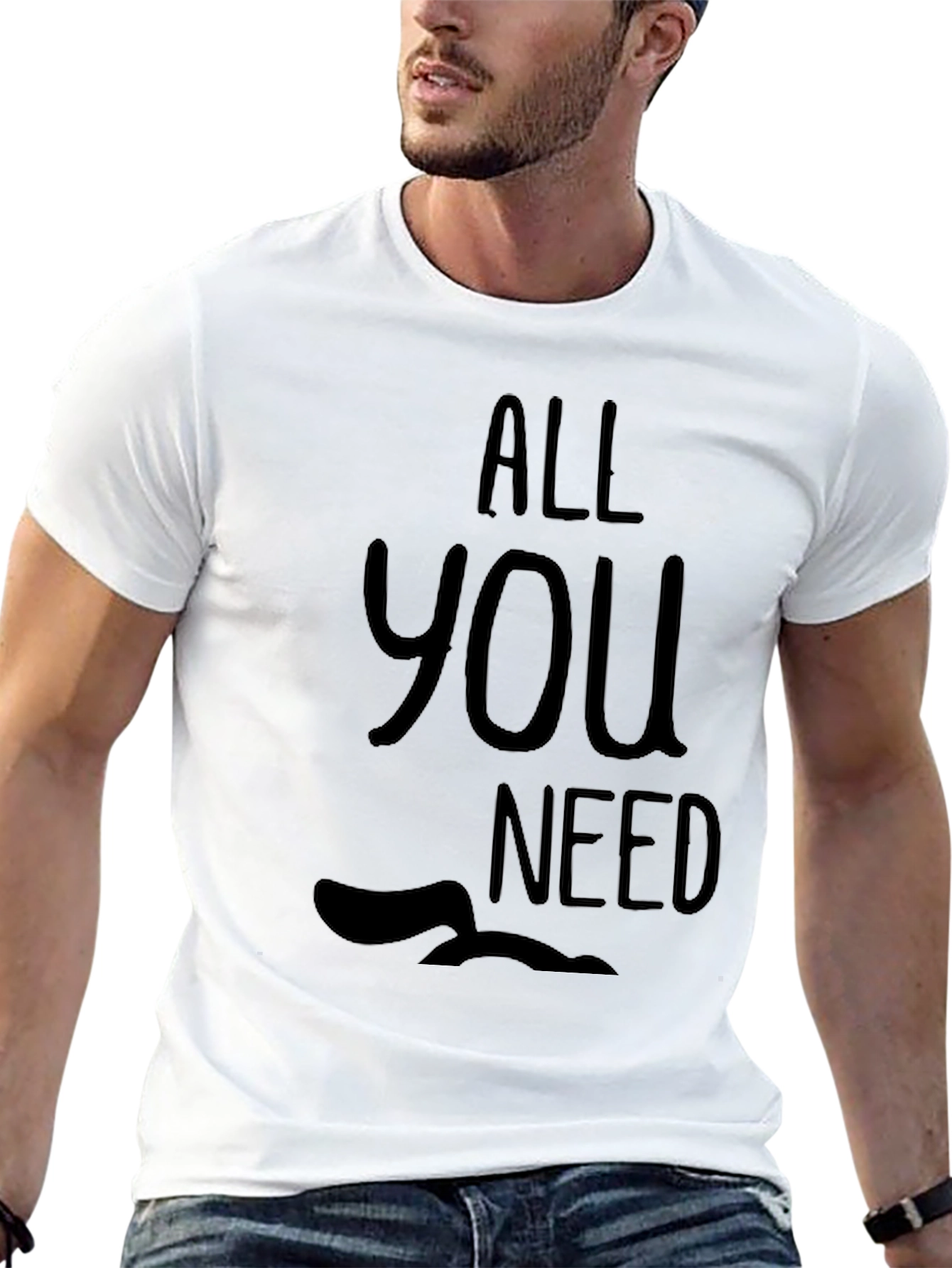 Black All You Need is Bass T-Shirt - Unisex view 13