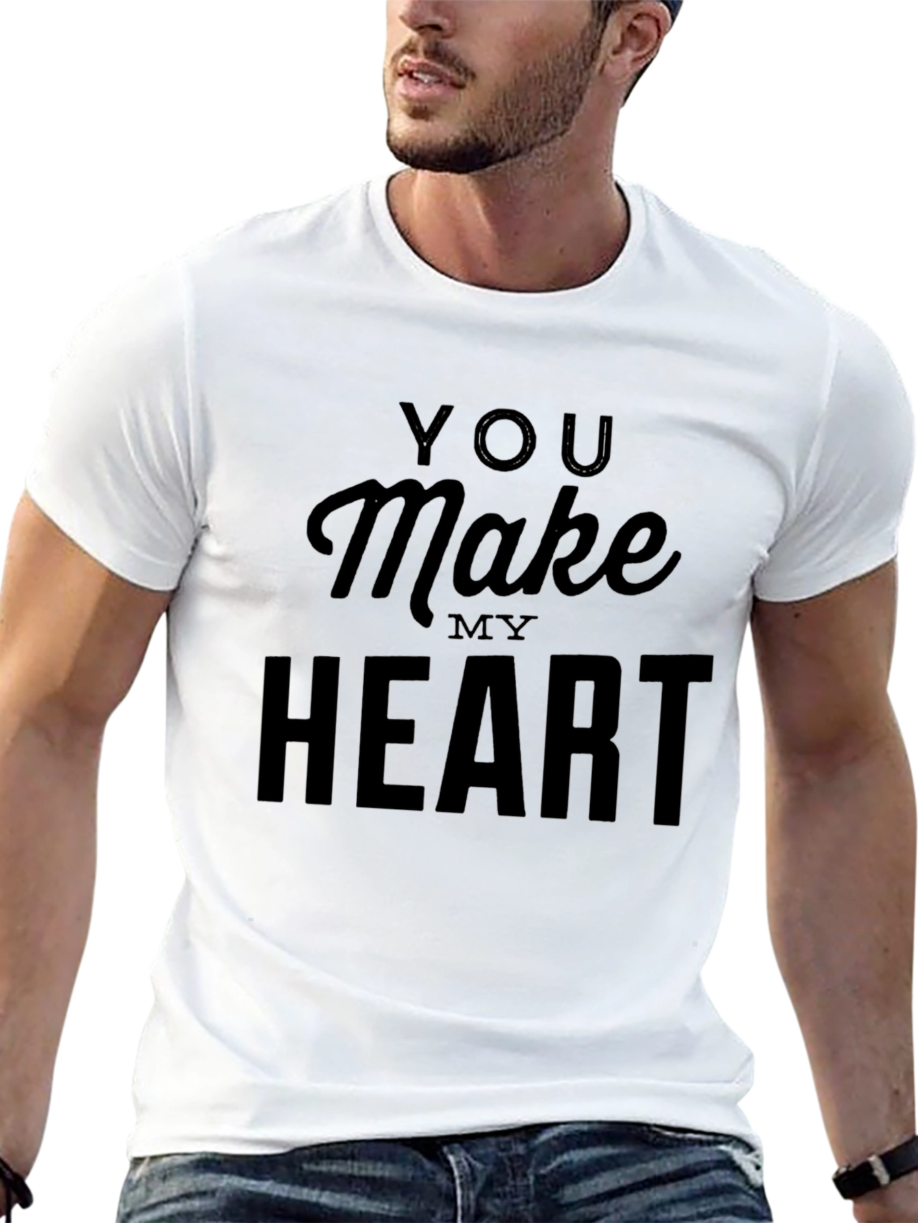 Black You Make My Heart Black Graphic Tee view 13