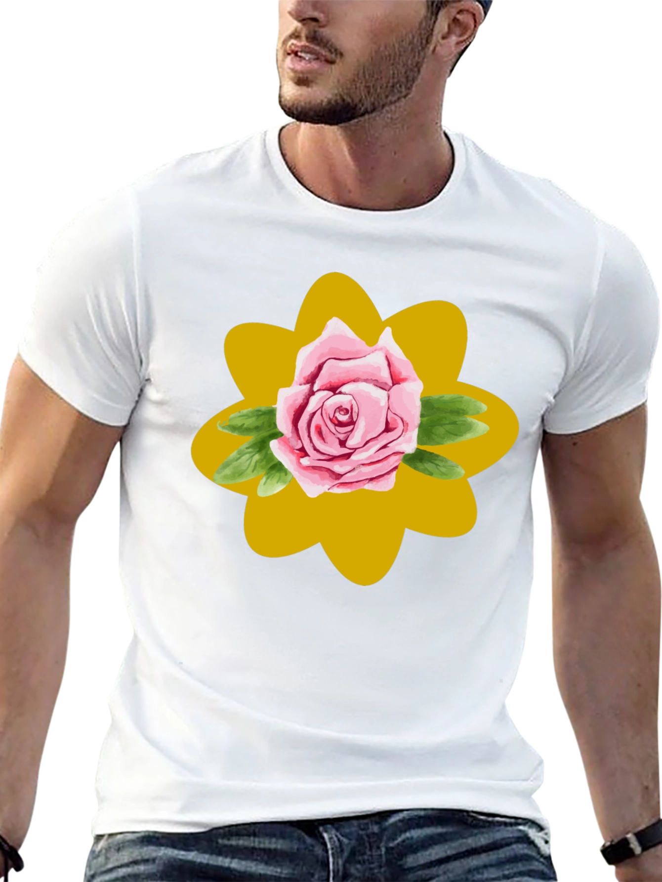 Black Rose Graphic T-Shirt - Stylish Floral Design view 13