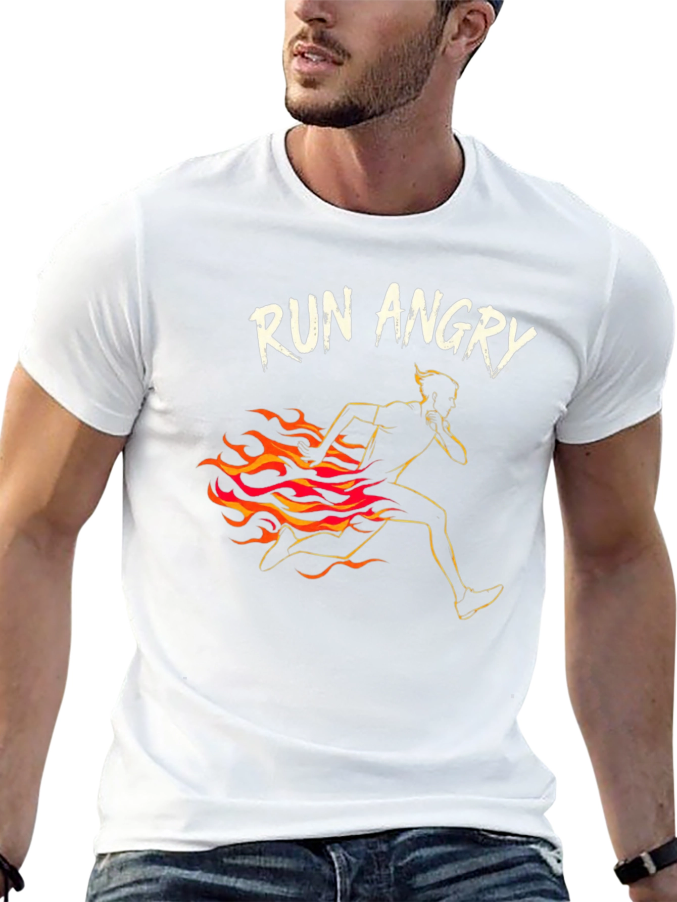 Black Run Angry Graphic Tee view 13