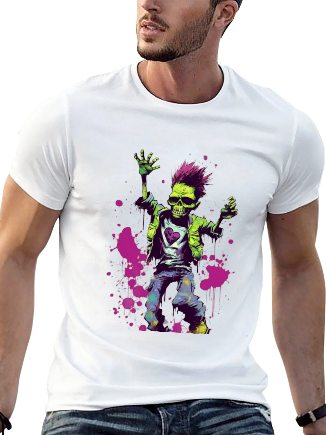 Zombie Punk T-Shirt - Unique Graphic Tee - 13