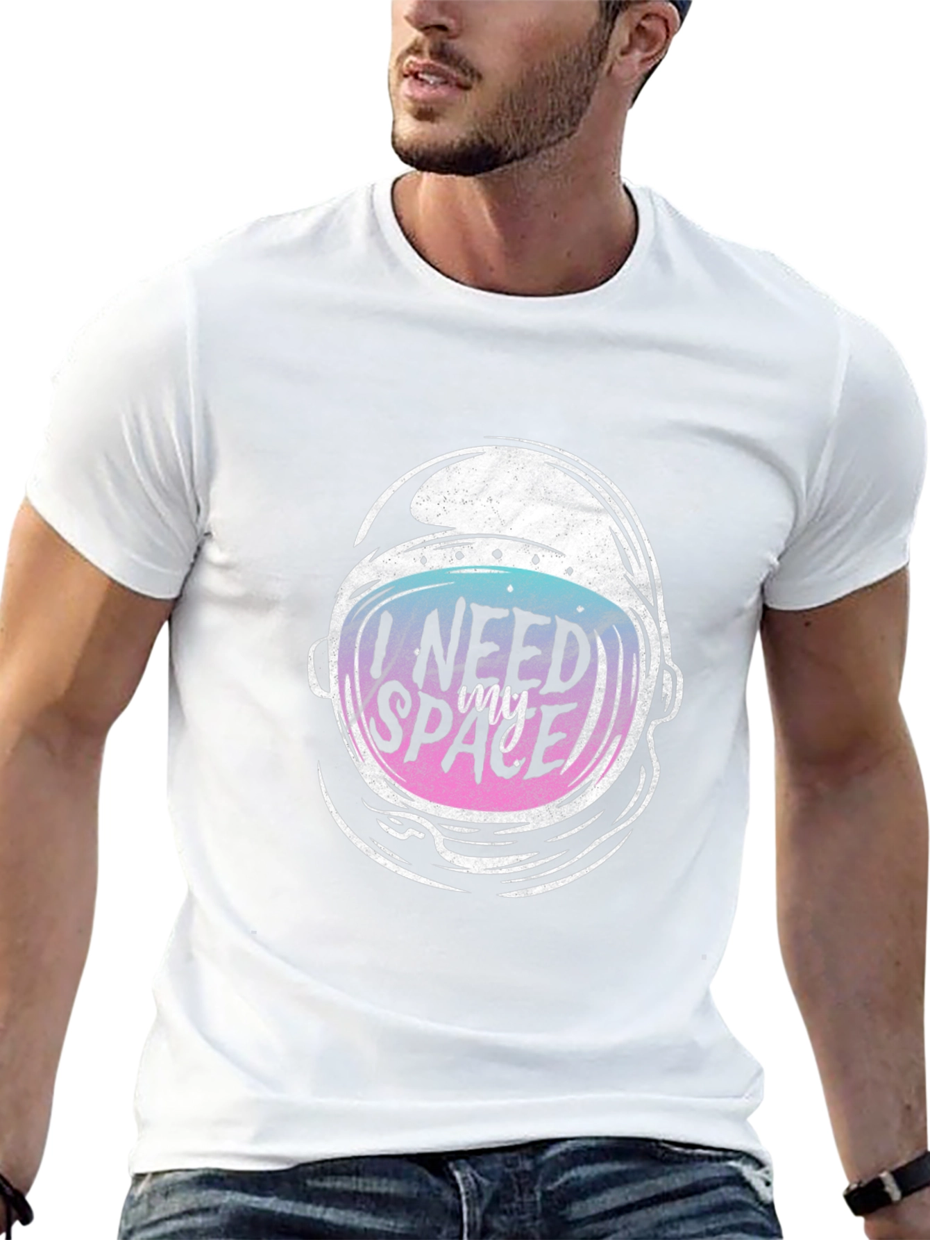 Black I Need My Space Black T-Shirt view 13