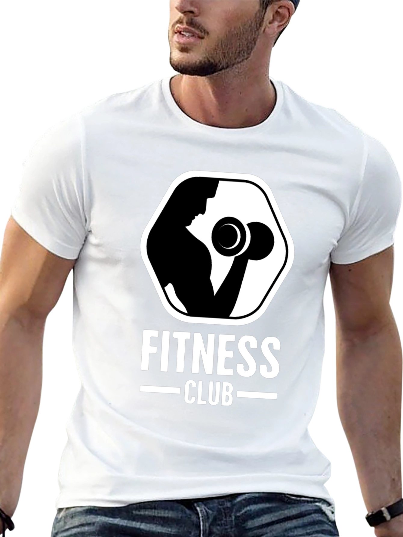 Black Fitness Club Black T-Shirt view 13