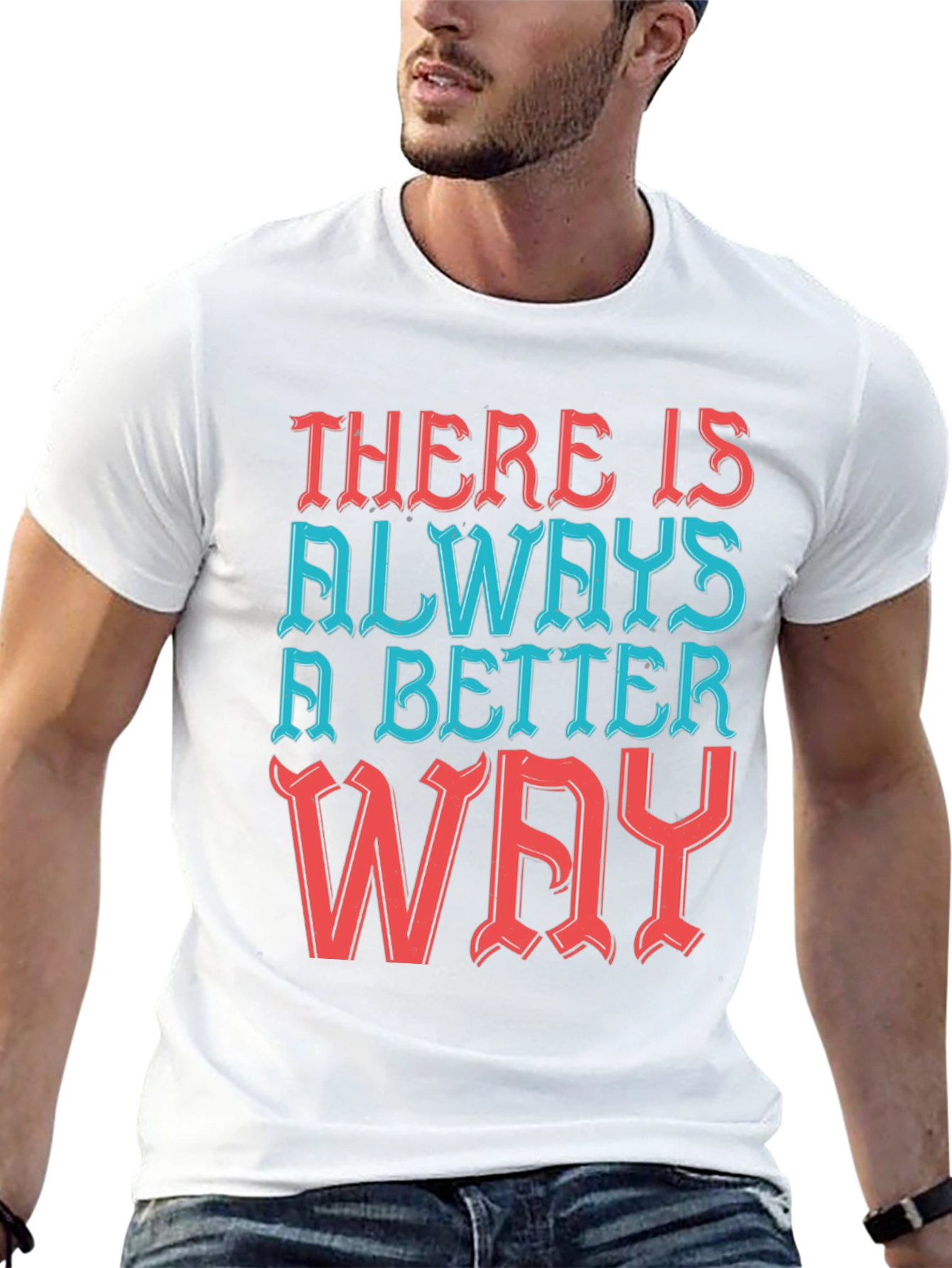 Black Motivational T-Shirt - Always a Better Way! view 13