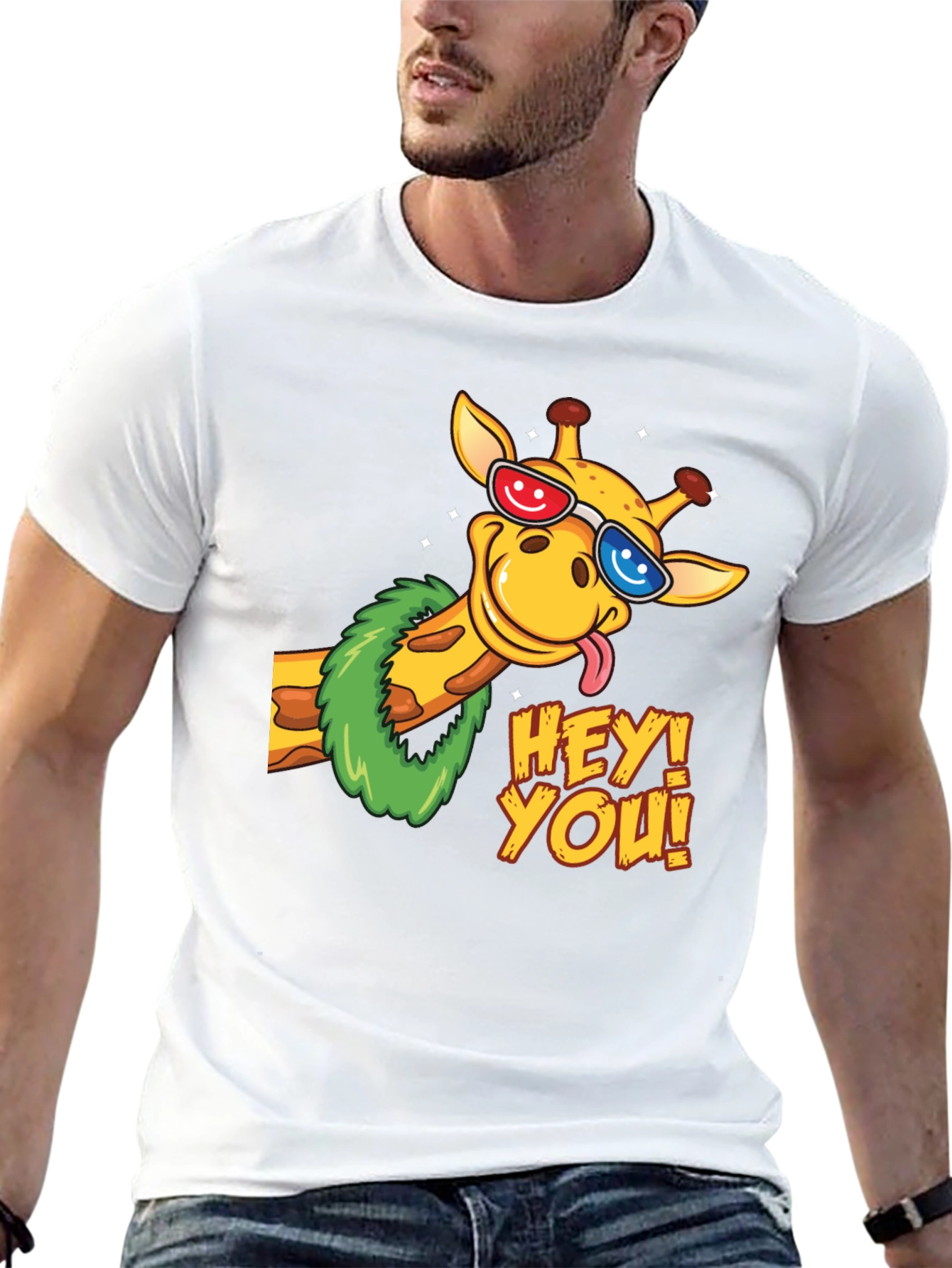 Black Fun Giraffe Graphic Tee - Hey You! view 13