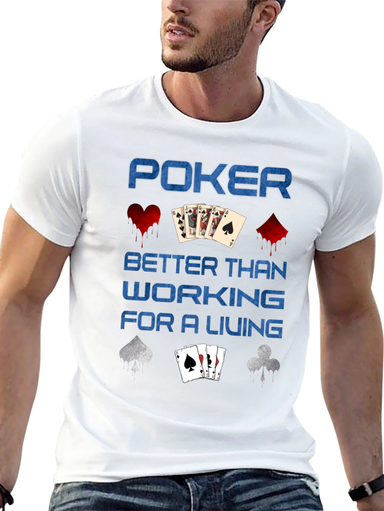 Black Poker Better Than Working T-Shirt view 13