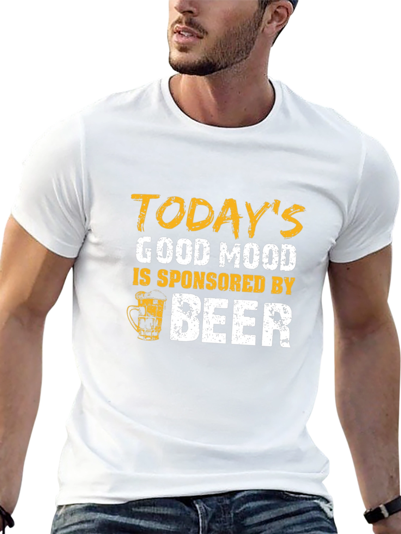 Black Today's Good Mood Beer Graphic Tee view 13