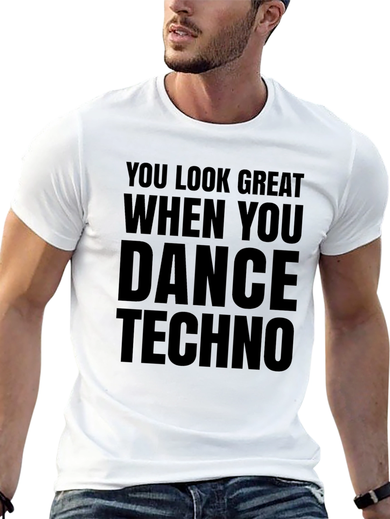 Black Dance Techno T-Shirt - You Look Great When You Dance view 13