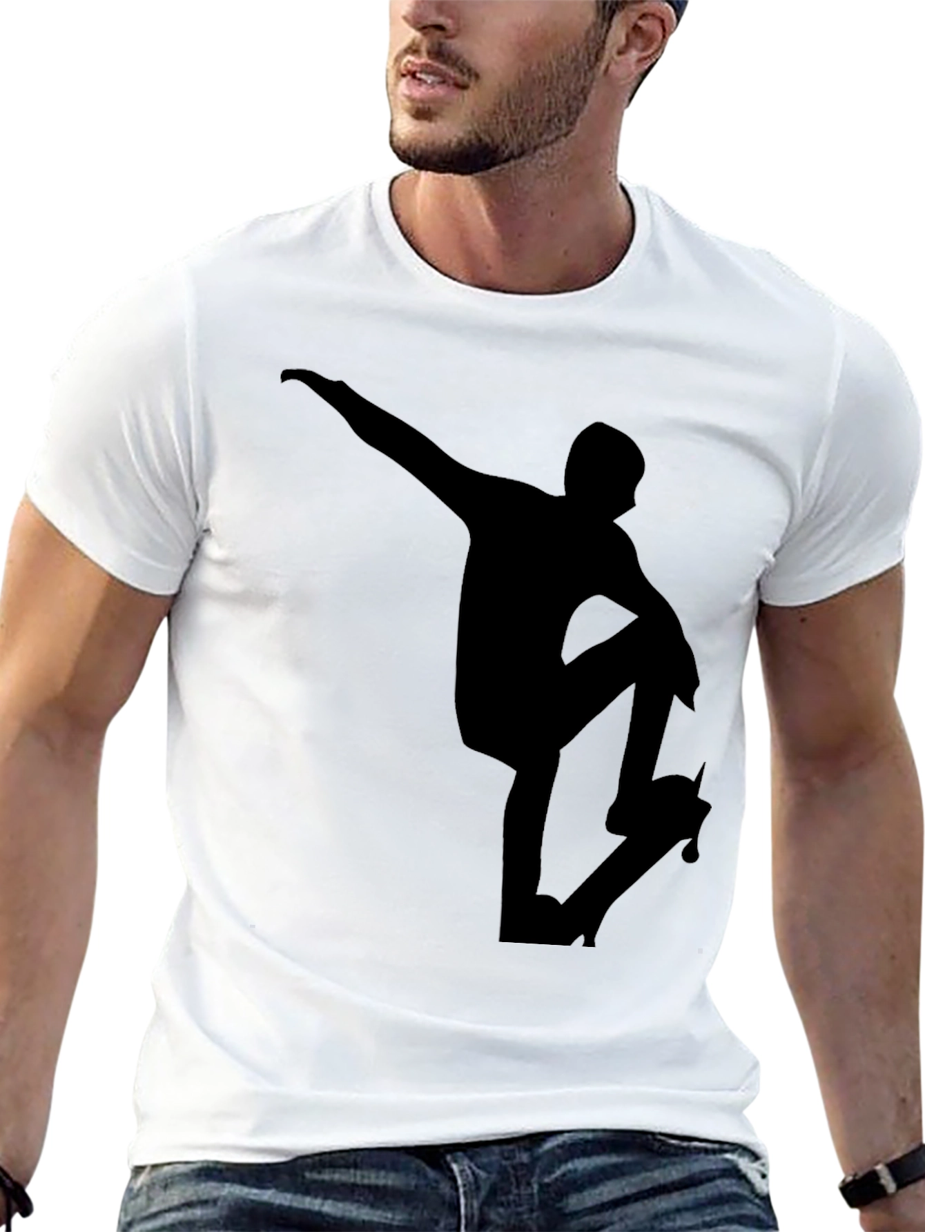 Black Skater Graphic Tee - Black T-Shirt view 13