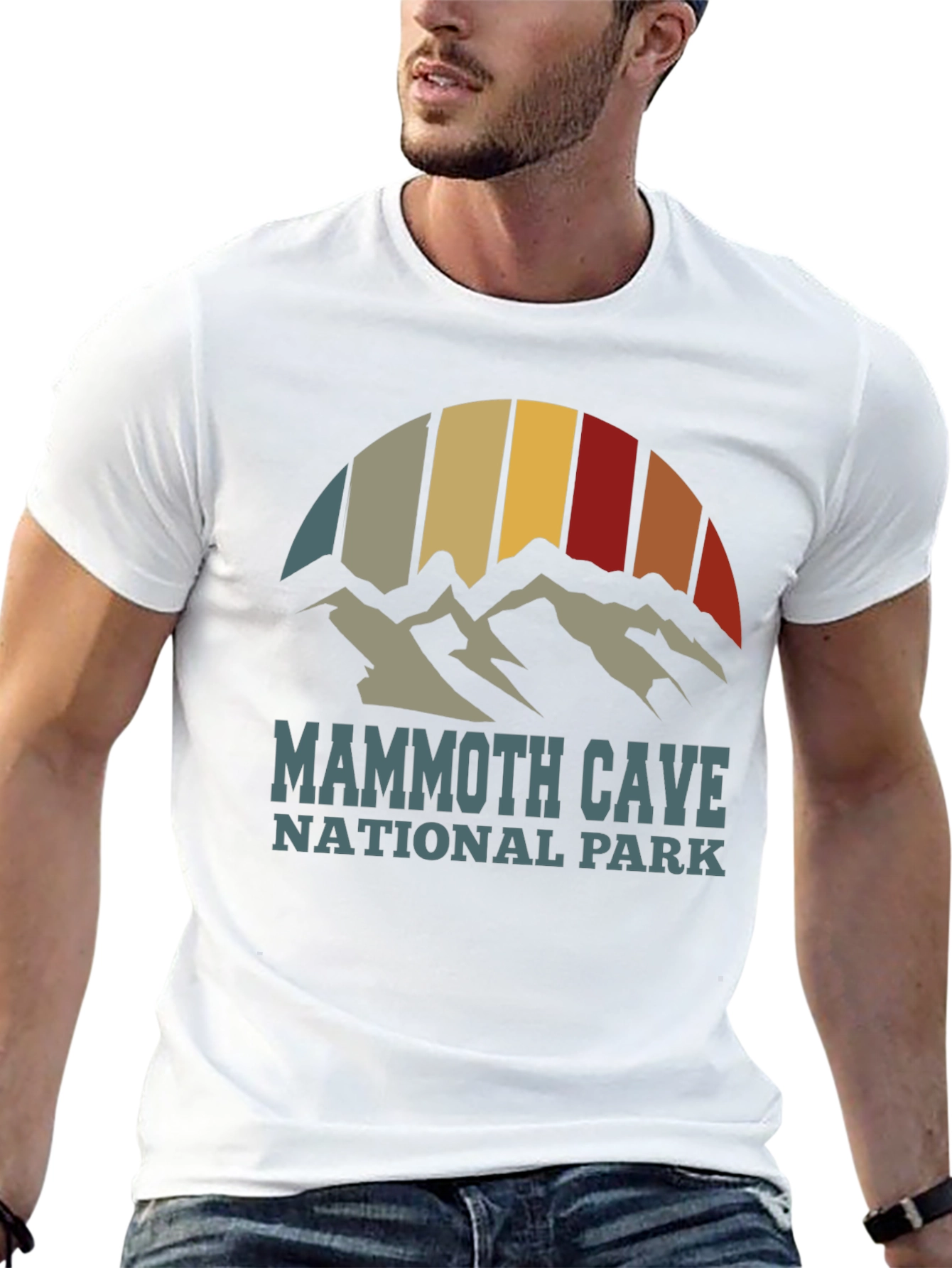 Black Mammoth Cave National Park Retro T-Shirt view 13