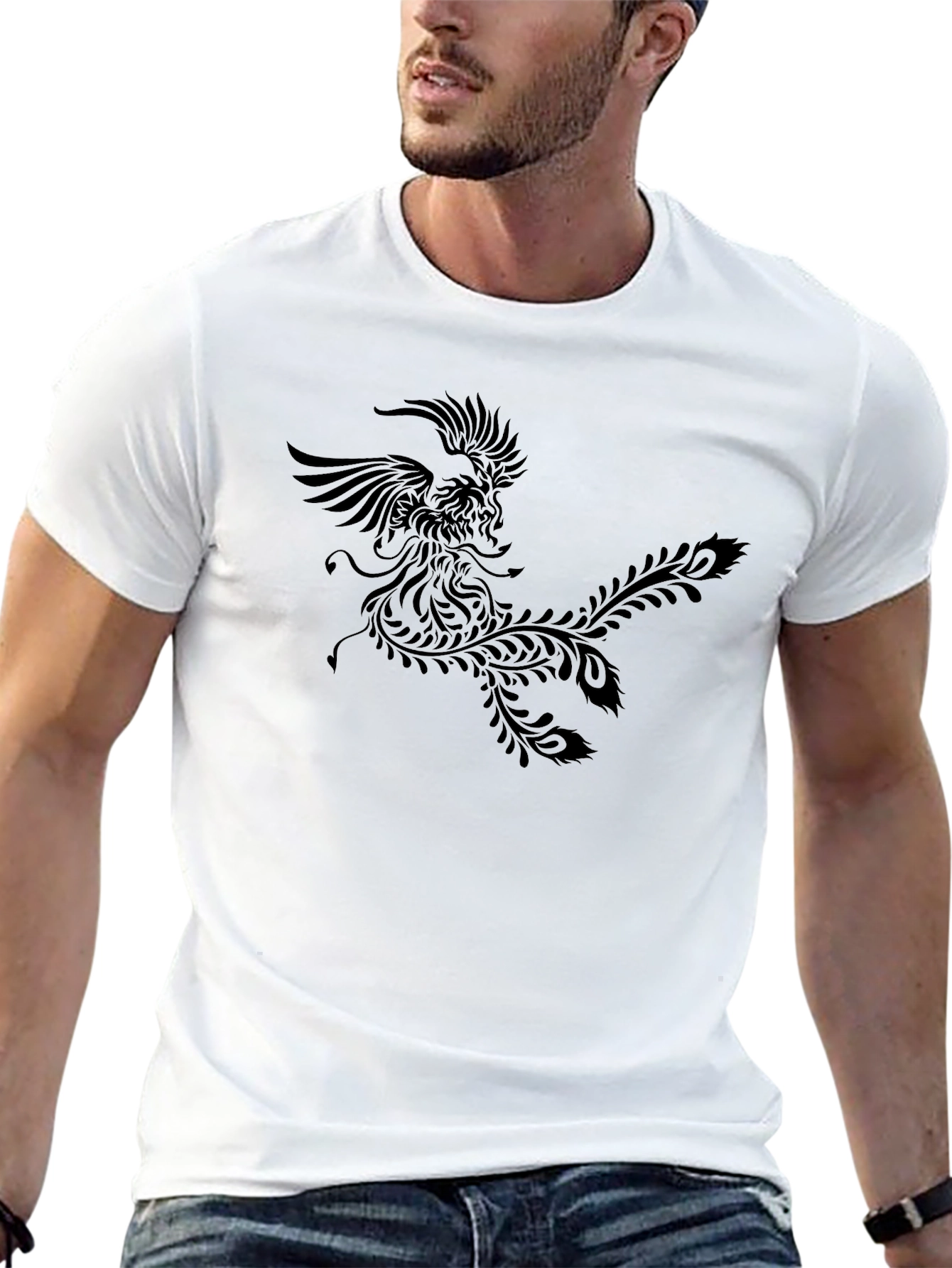 Black Phoenix Graphic Black T-Shirt view 13