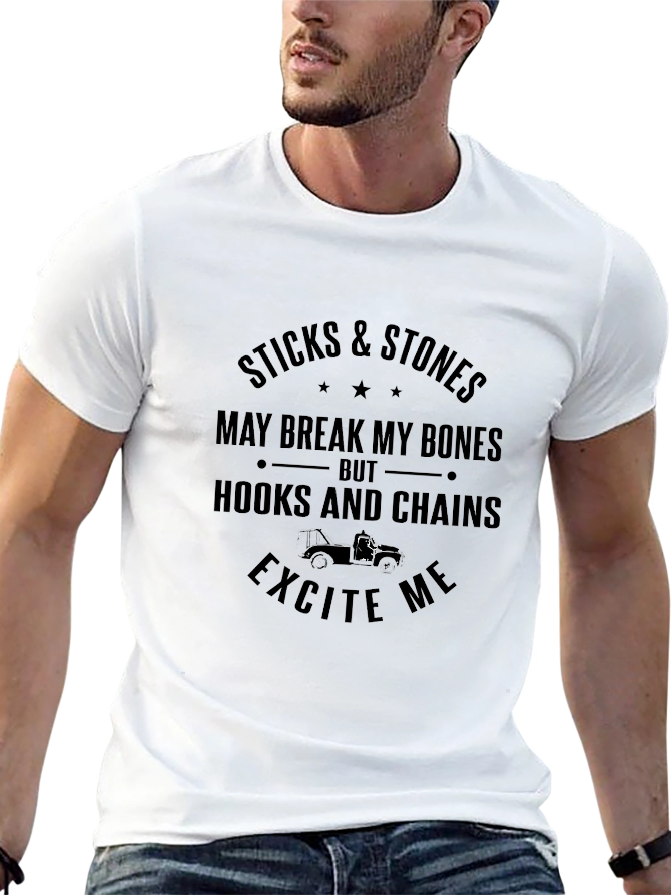 Black Sticks & Stones Humor Tee view 13