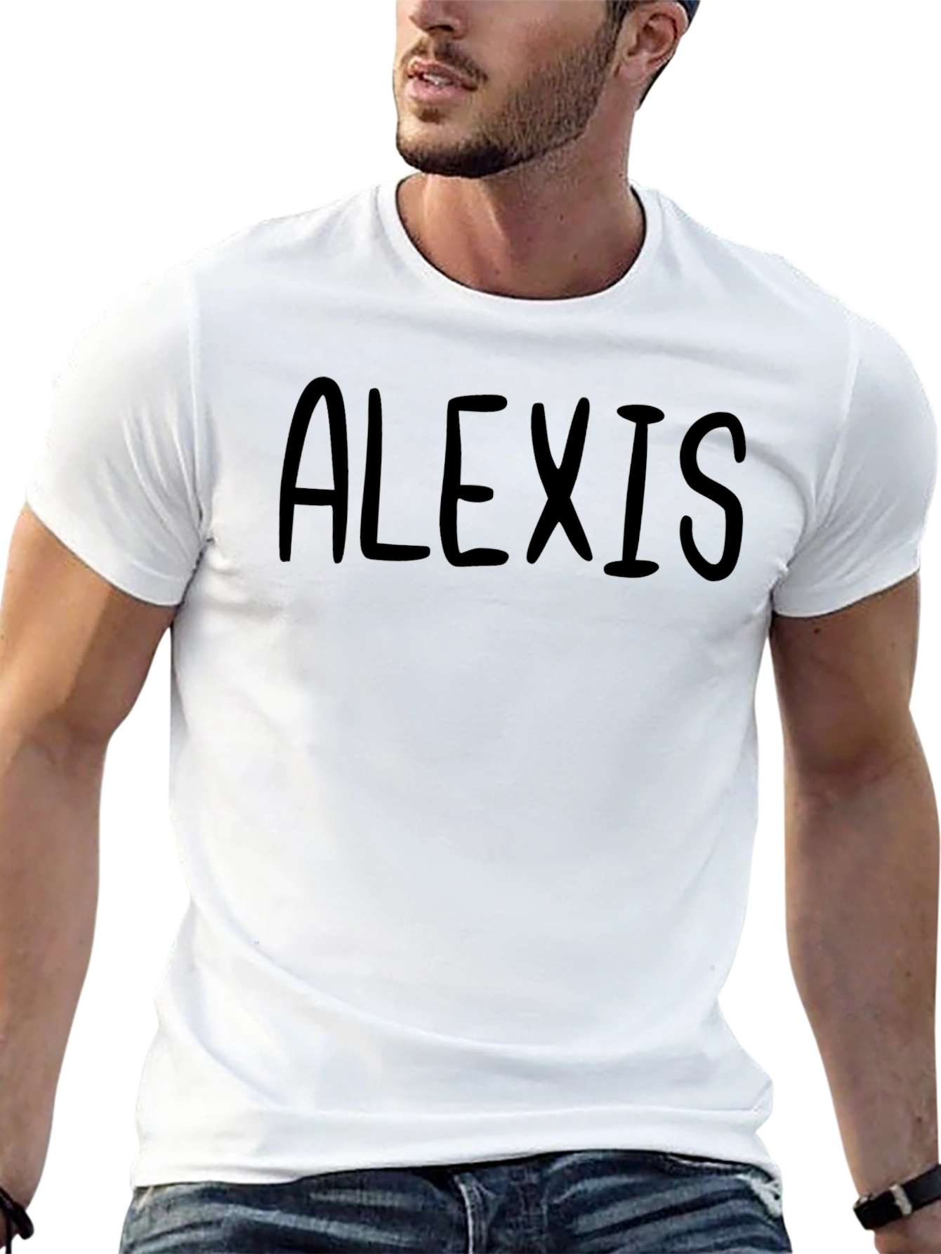 Black Alexis Personalized Black T-Shirt view 13