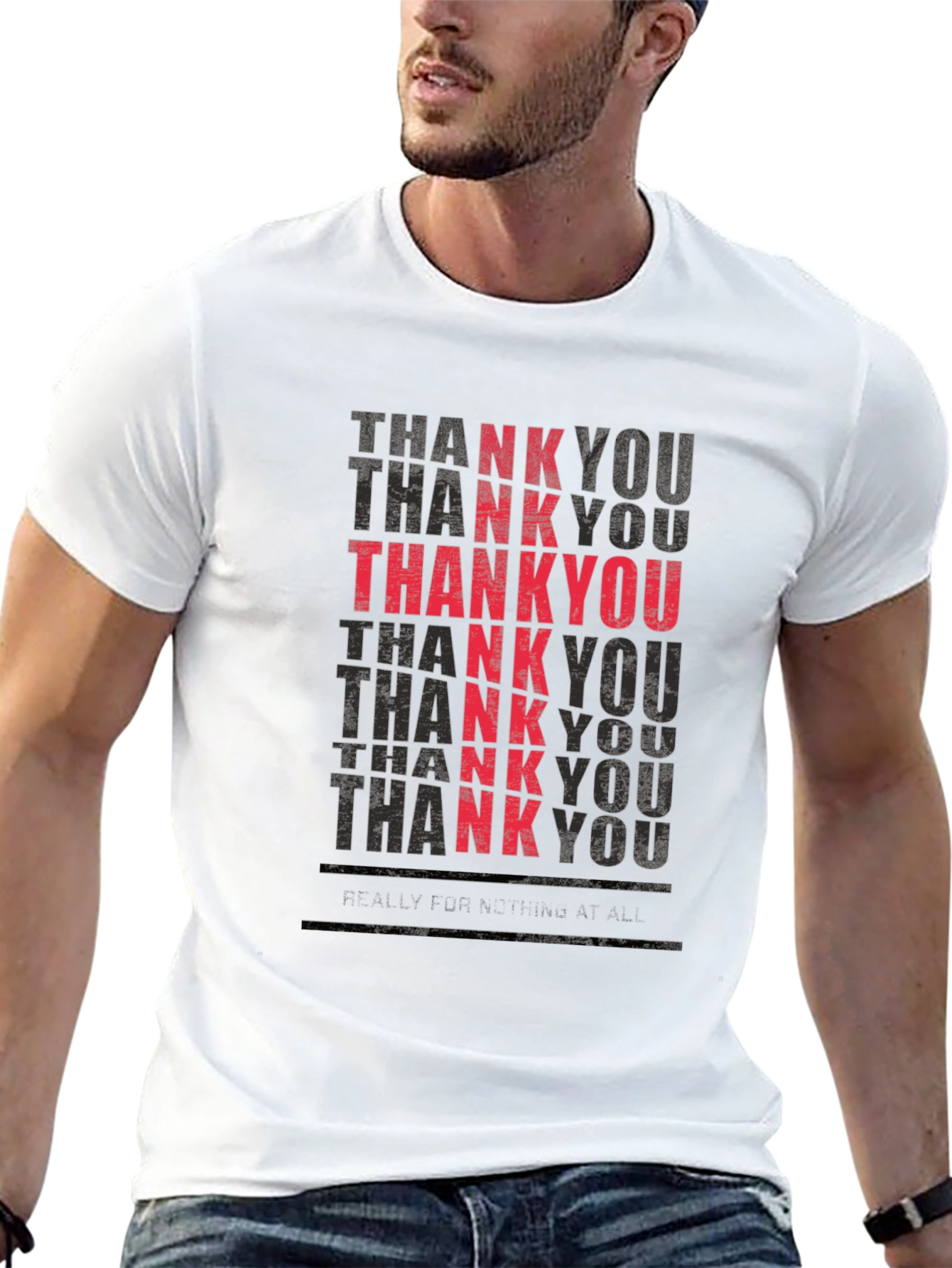 Black Thank You Graphic T-Shirt view 13