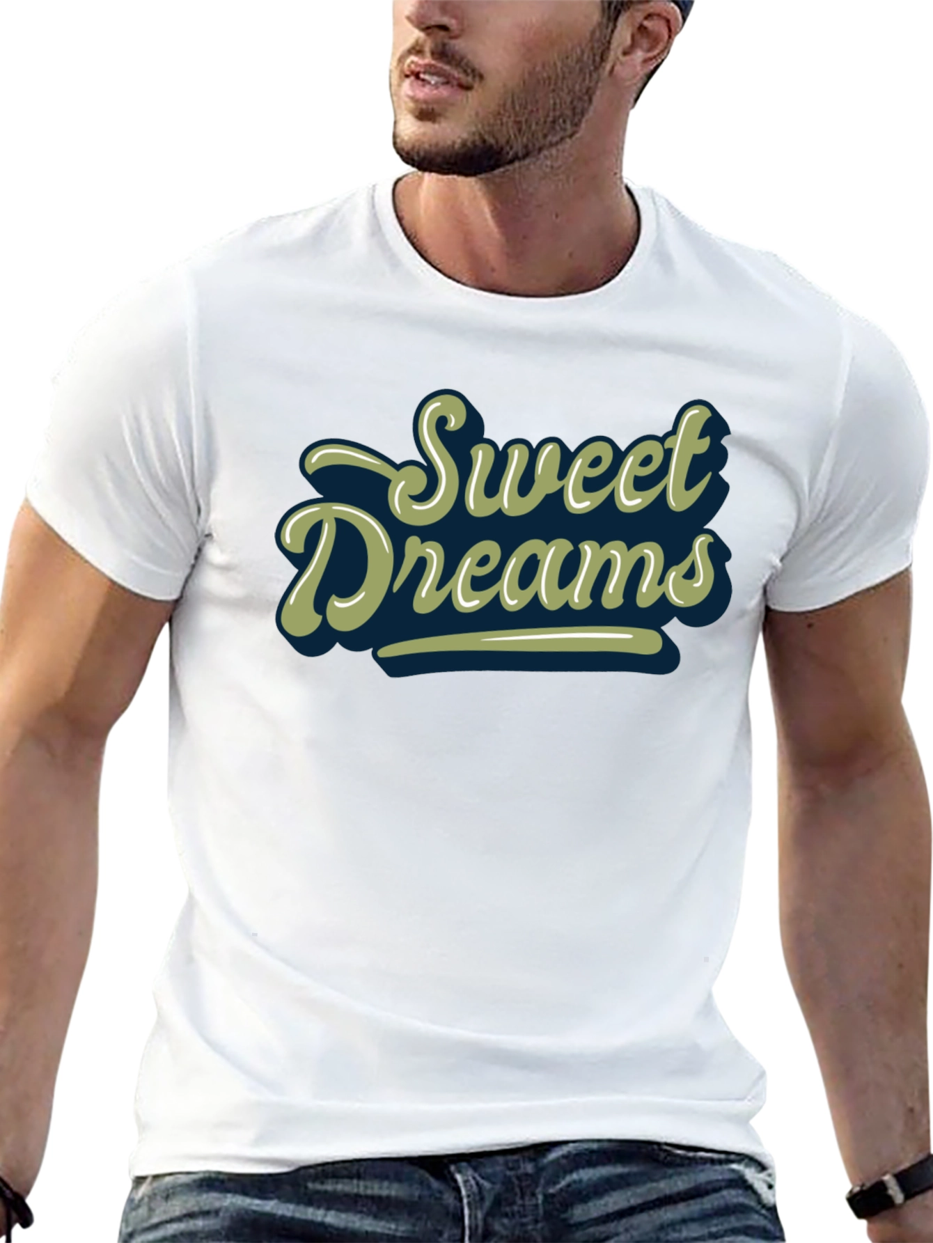 Black Sweet Dreams Graphic Print Black T-Shirt view 13
