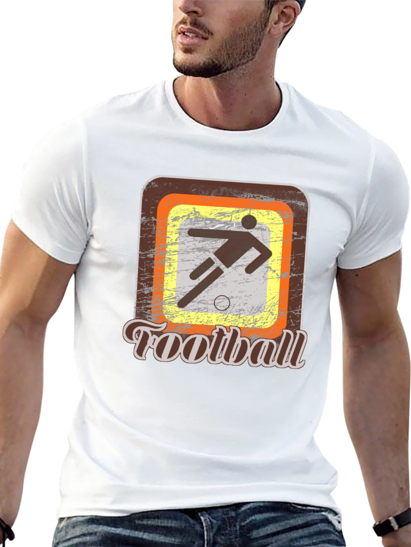Black Retro Football Graphic Tee view 13