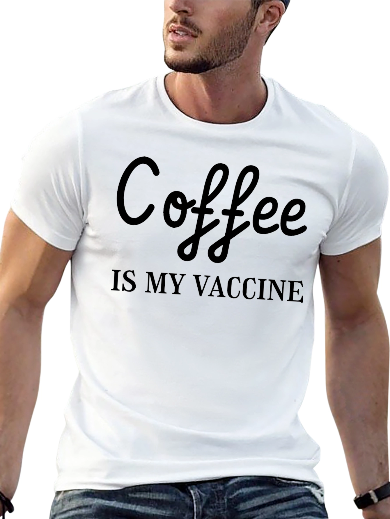 Black Coffee is My Vaccine Graphic Tee view 13
