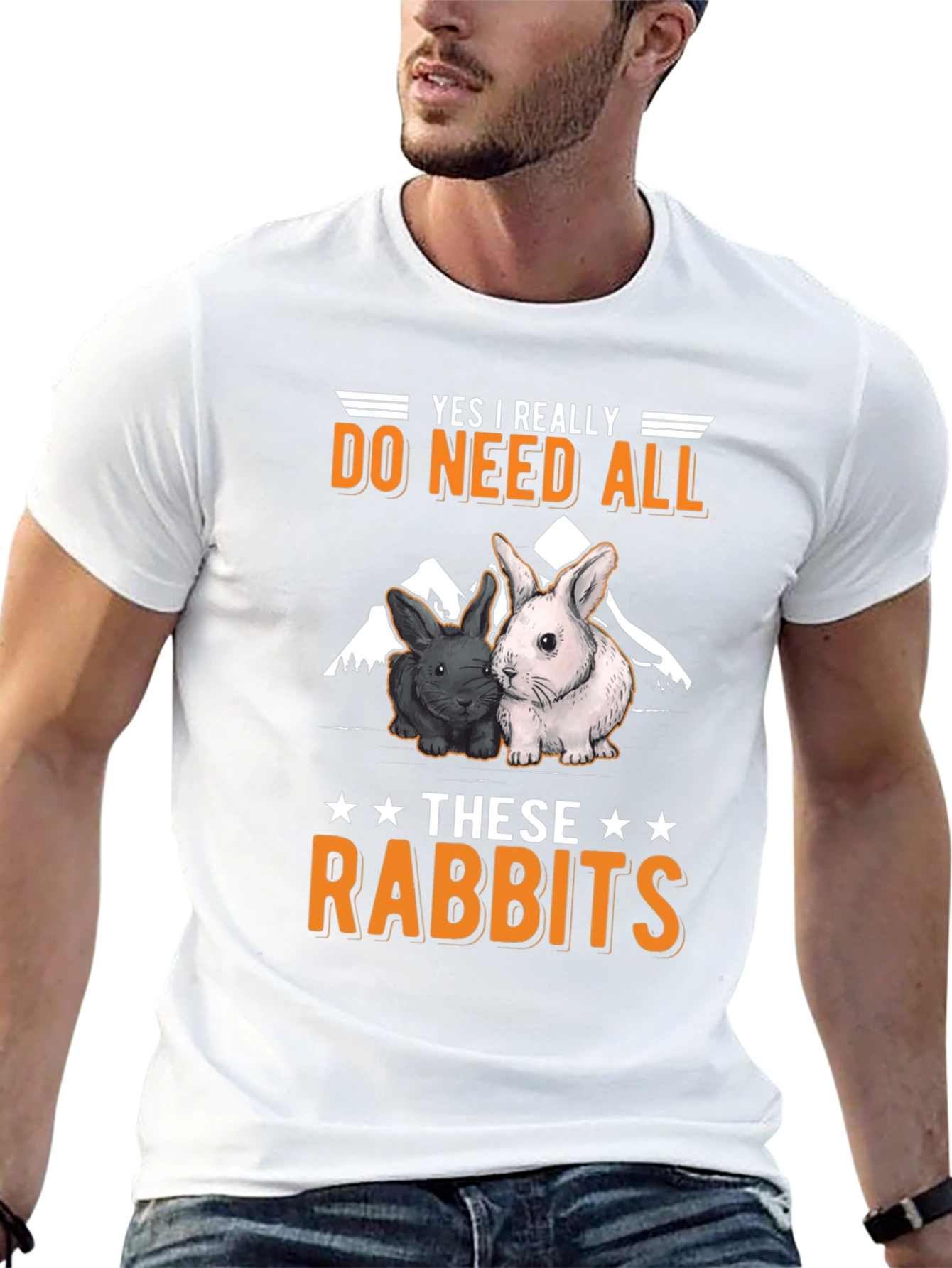 Black Rabbit Lover T-Shirt: Yes I Really Do Need All These Rabbits! view 13