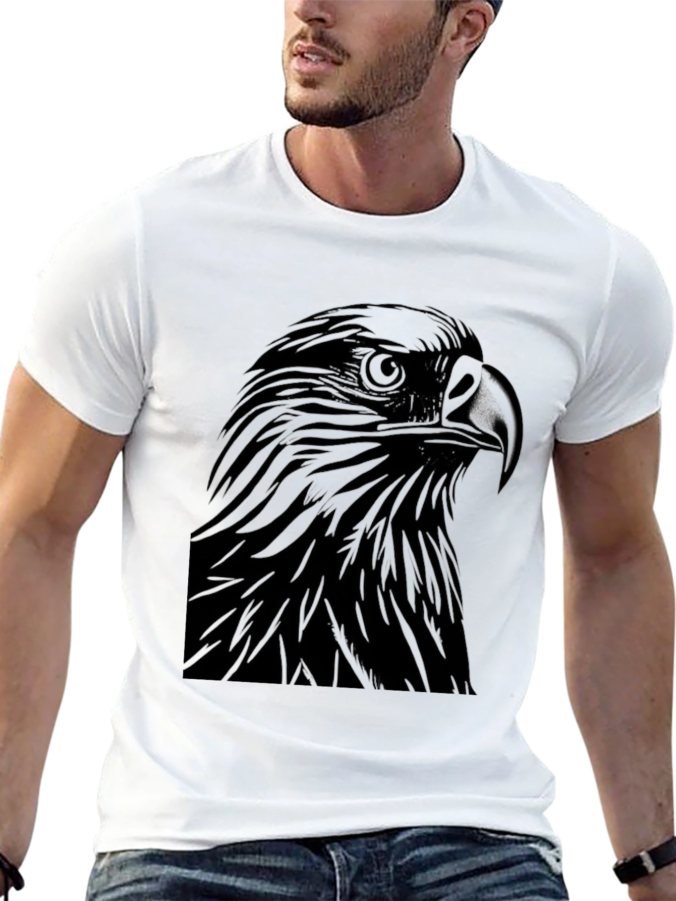 Black Black Eagle Graphic Tee - Bold Statement Shirt view 13