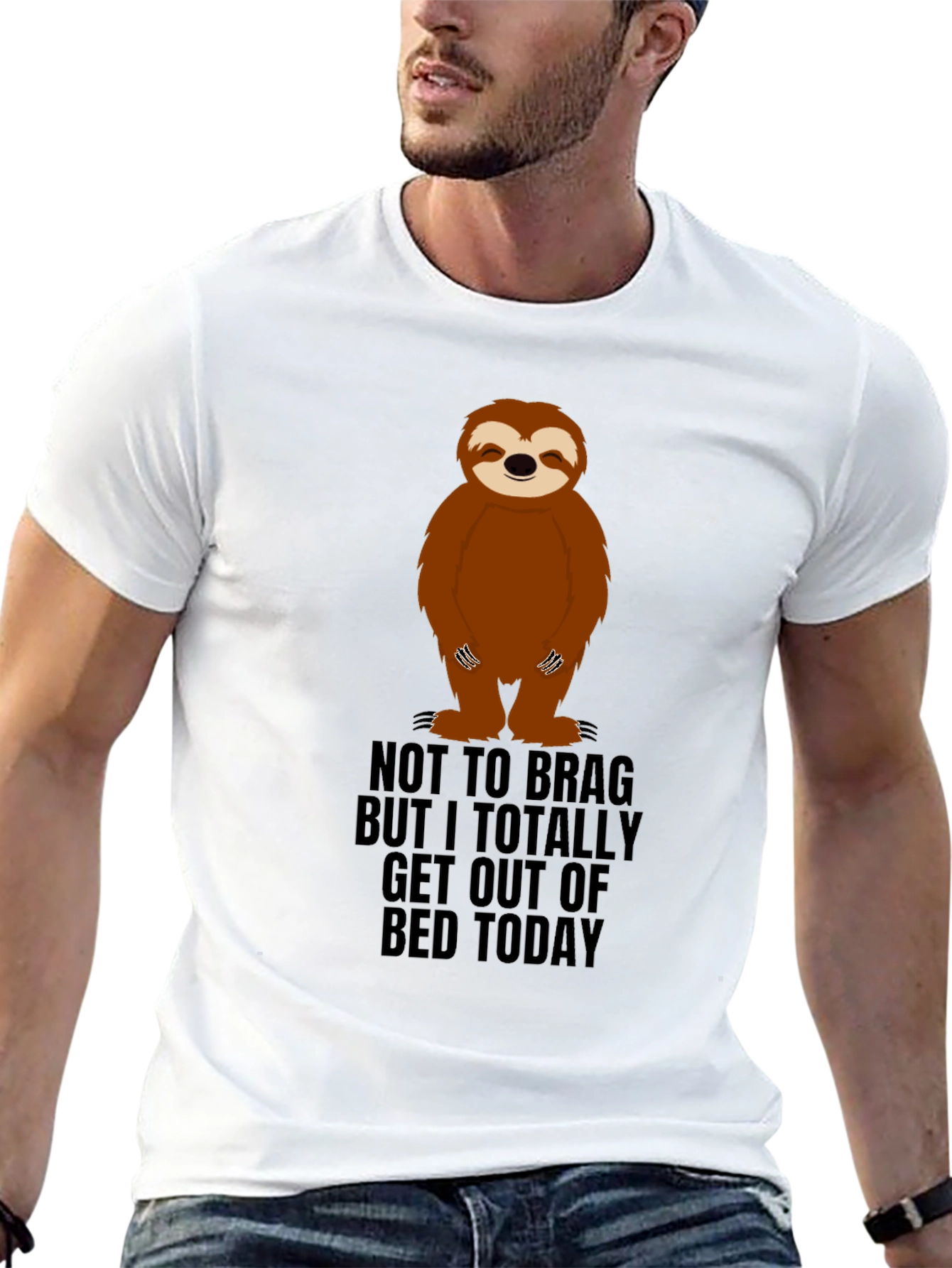 Black Sloth "Get Out Of Bed" Graphic Tee view 13