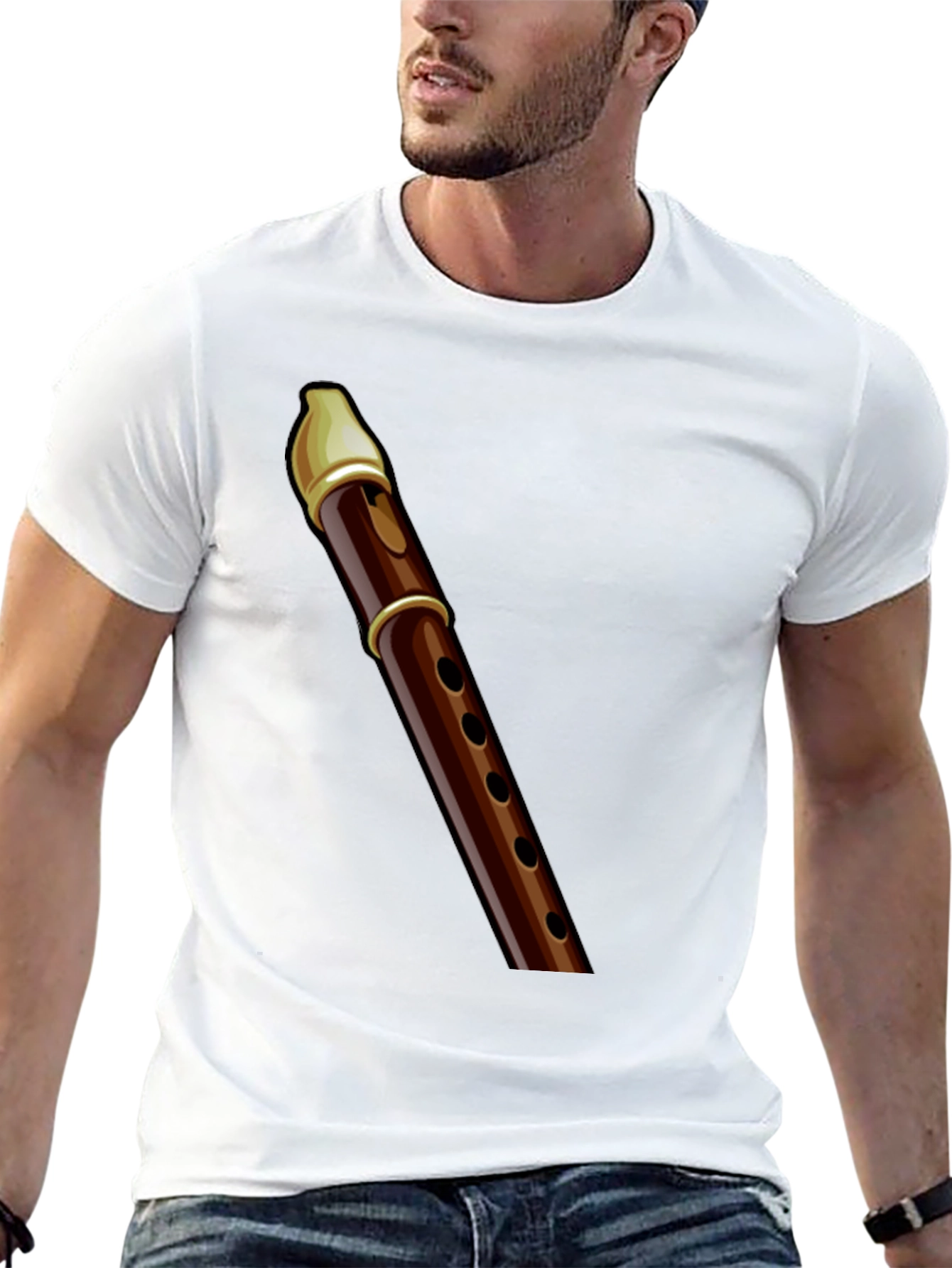 Black Flute Graphic Tee - Musician's Apparel view 13