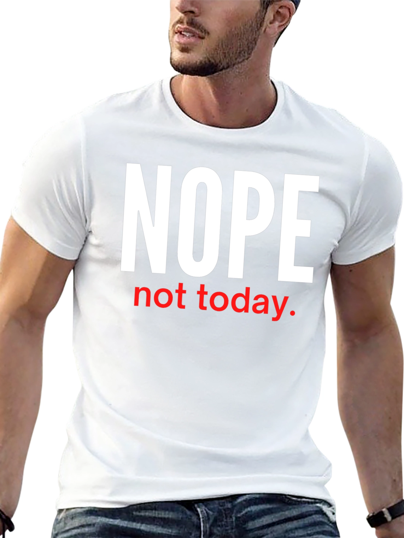 Black Nope Not Today Graphic Tee view 13