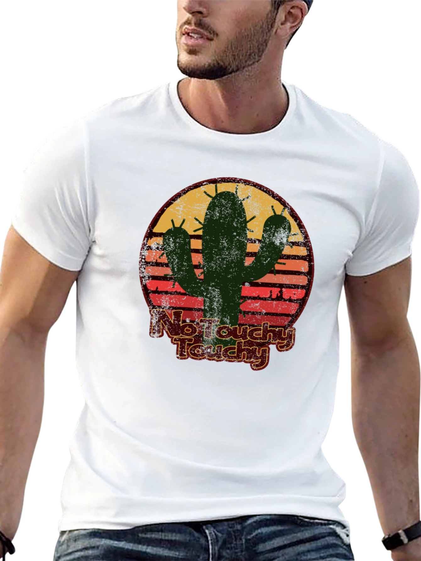 Black No Touchy Touchy Cactus Graphic Tee view 13