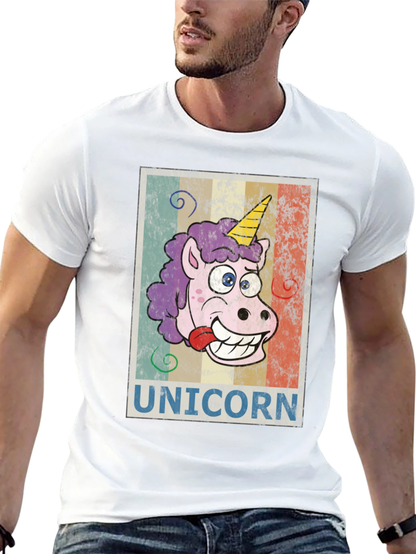 Black Funny Unicorn Graphic Tee - Unisex view 13