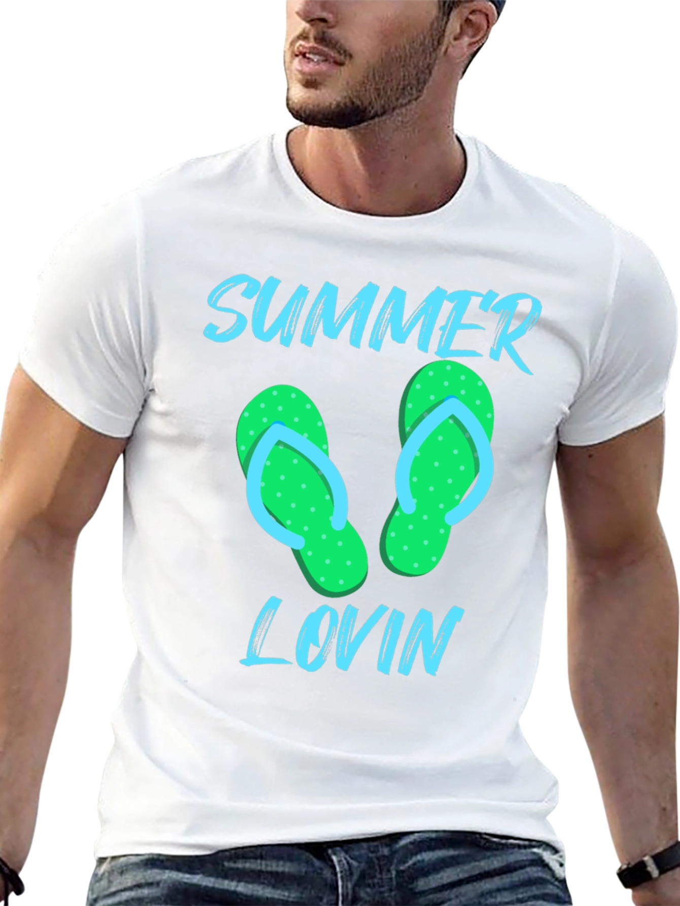 Black Summer Lovin' Flip Flop Graphic Tee view 13