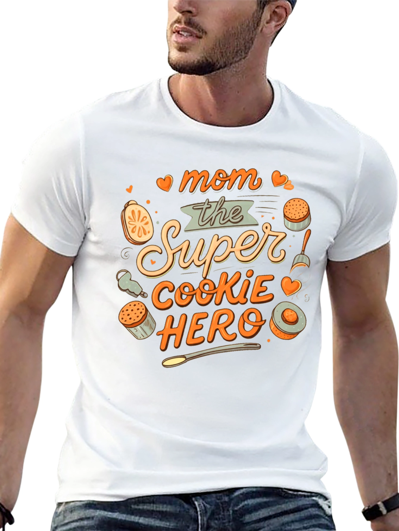 Black Mom the Super Cookie Hero T-Shirt view 13