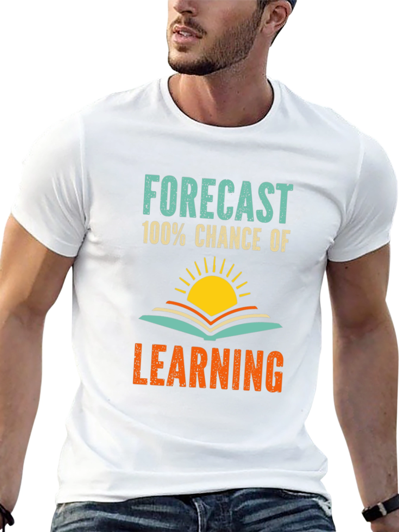 Black Forecast Learning T-Shirt, Study Tee view 13