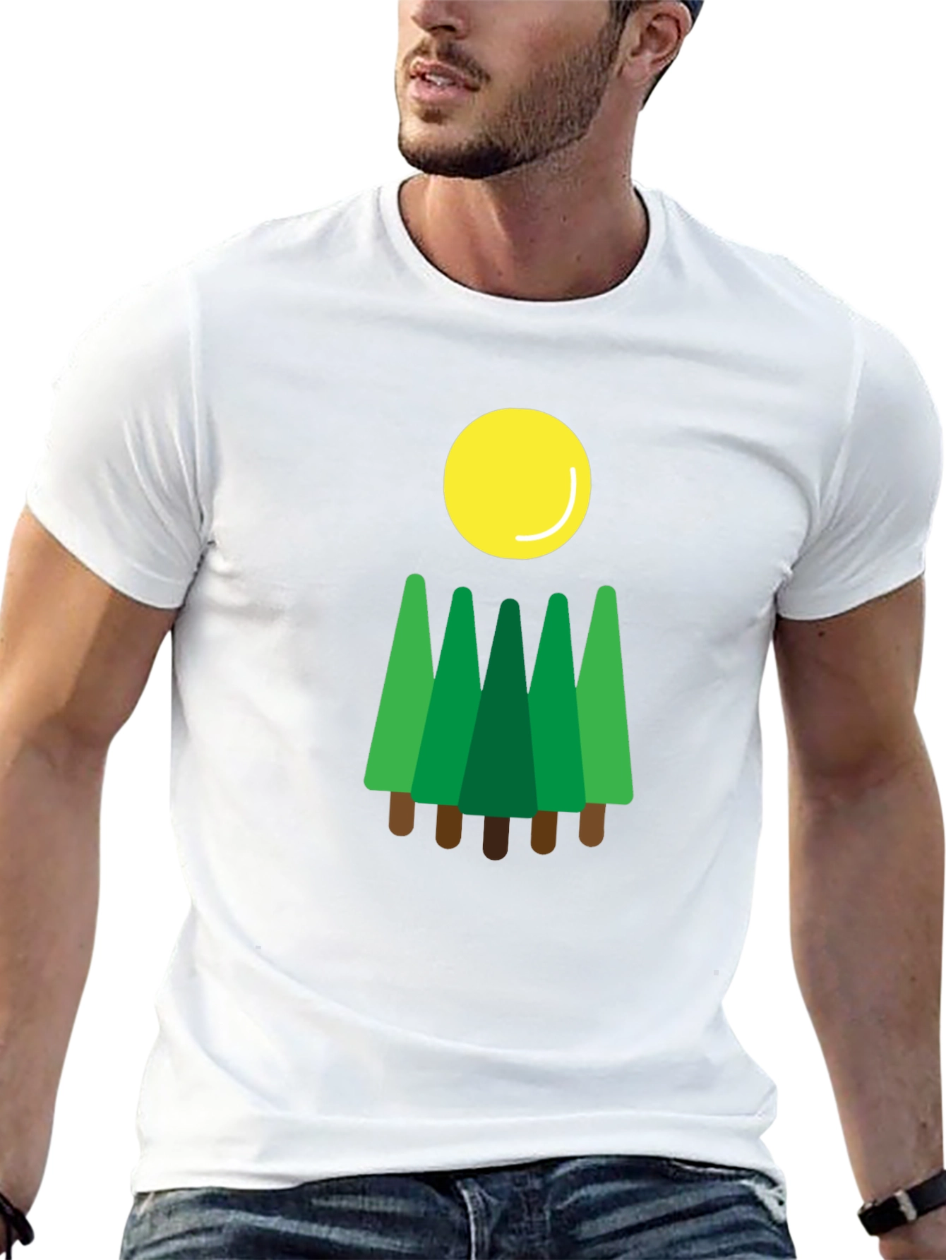 Black Forest Sun T-Shirt, Nature Graphic Tee view 13