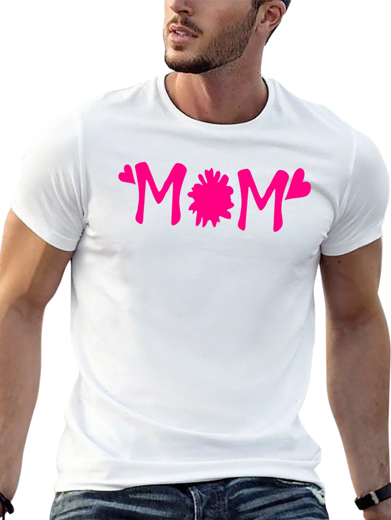 Black Mom Heart Graphic Tee - Black Unisex T-Shirt view 13