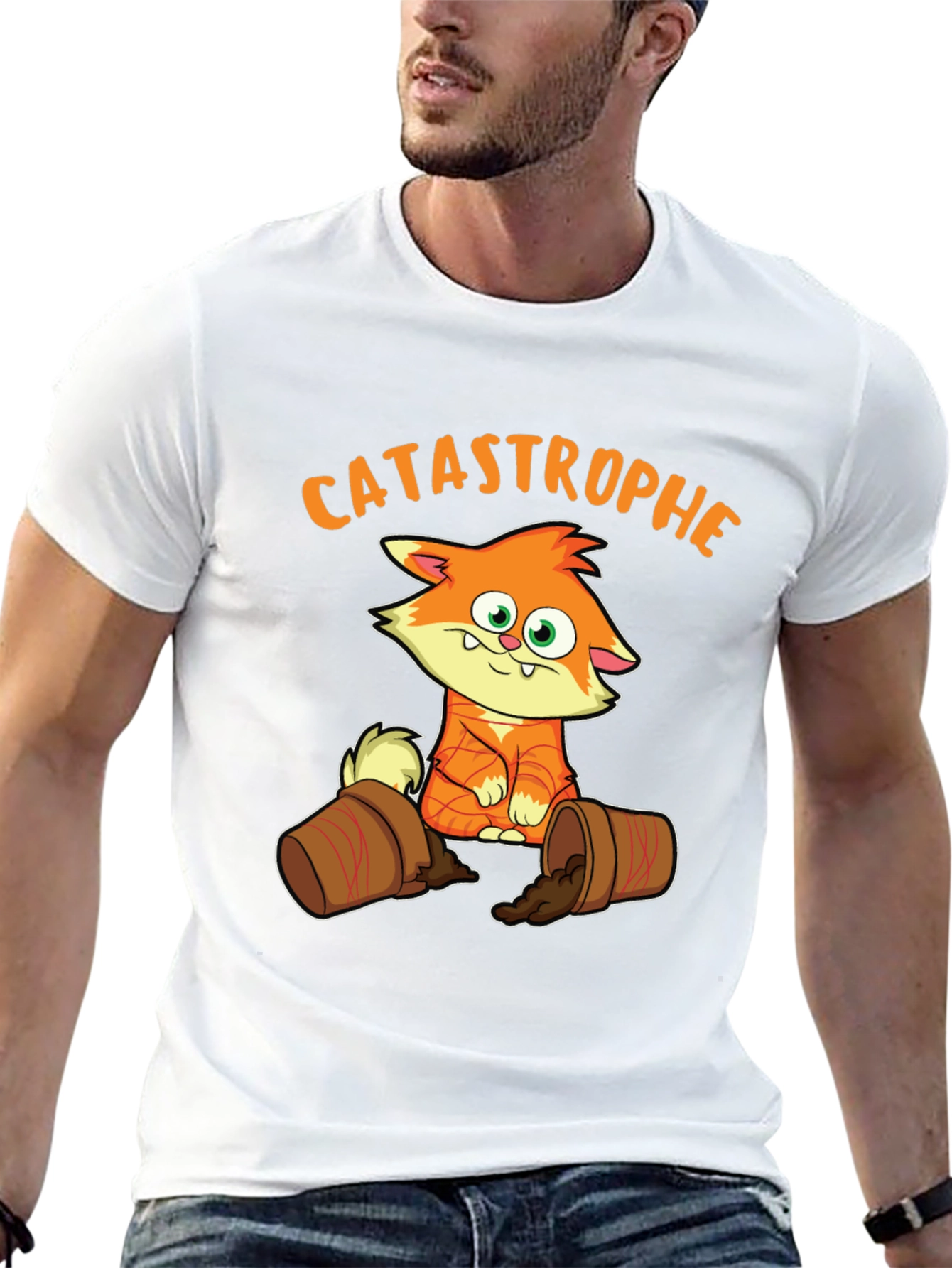 Black Catastrophe Cat T-Shirt - Mischief Maker Tee view 13