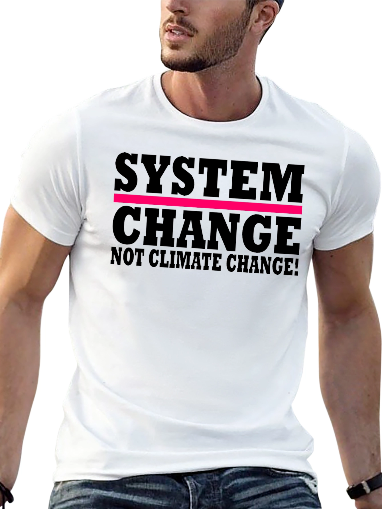 Black System Change T-Shirt - Climate Activism Tee view 13