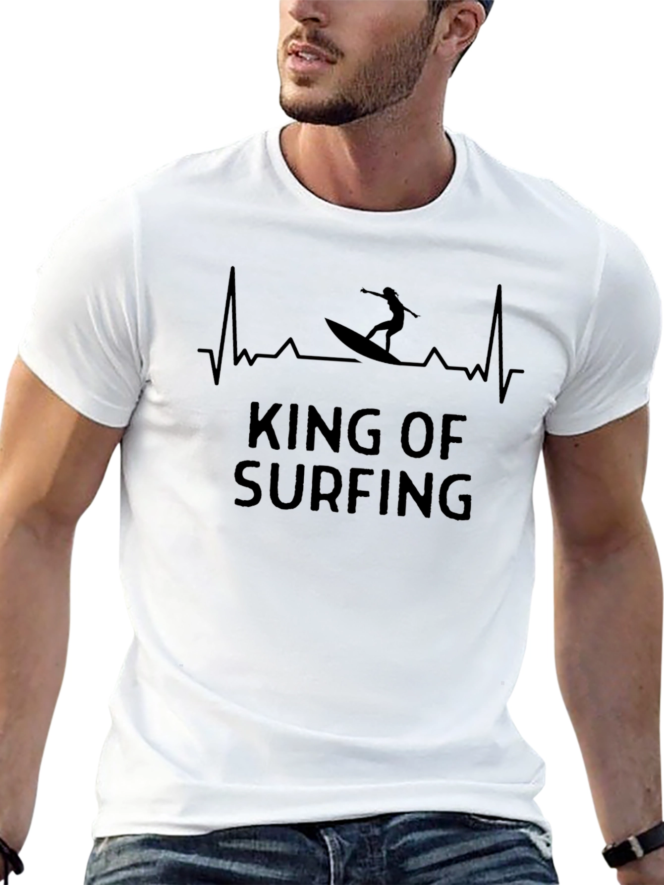 Black King of Surfing Black T-Shirt view 13