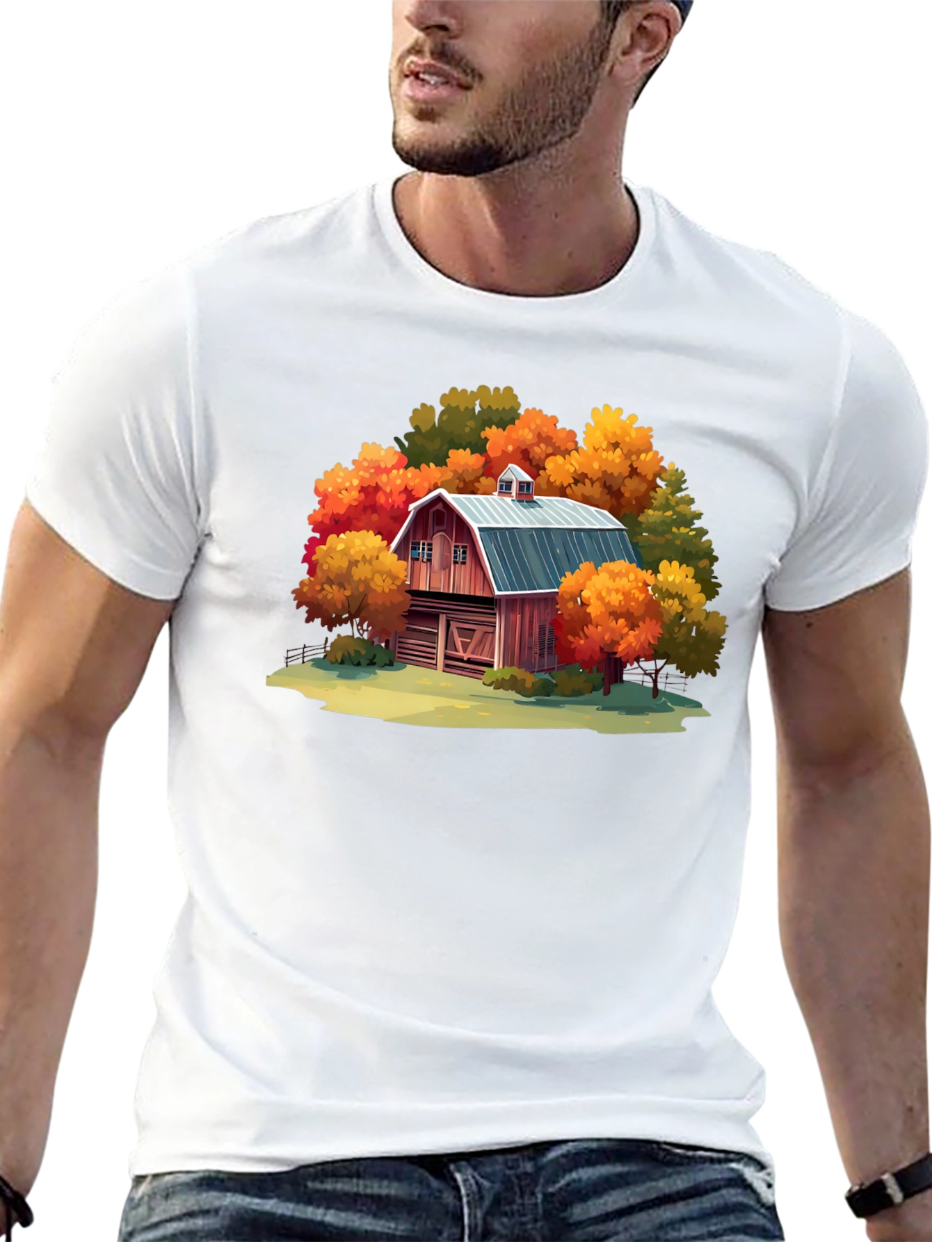 Black Autumn Barn Graphic Tee view 13