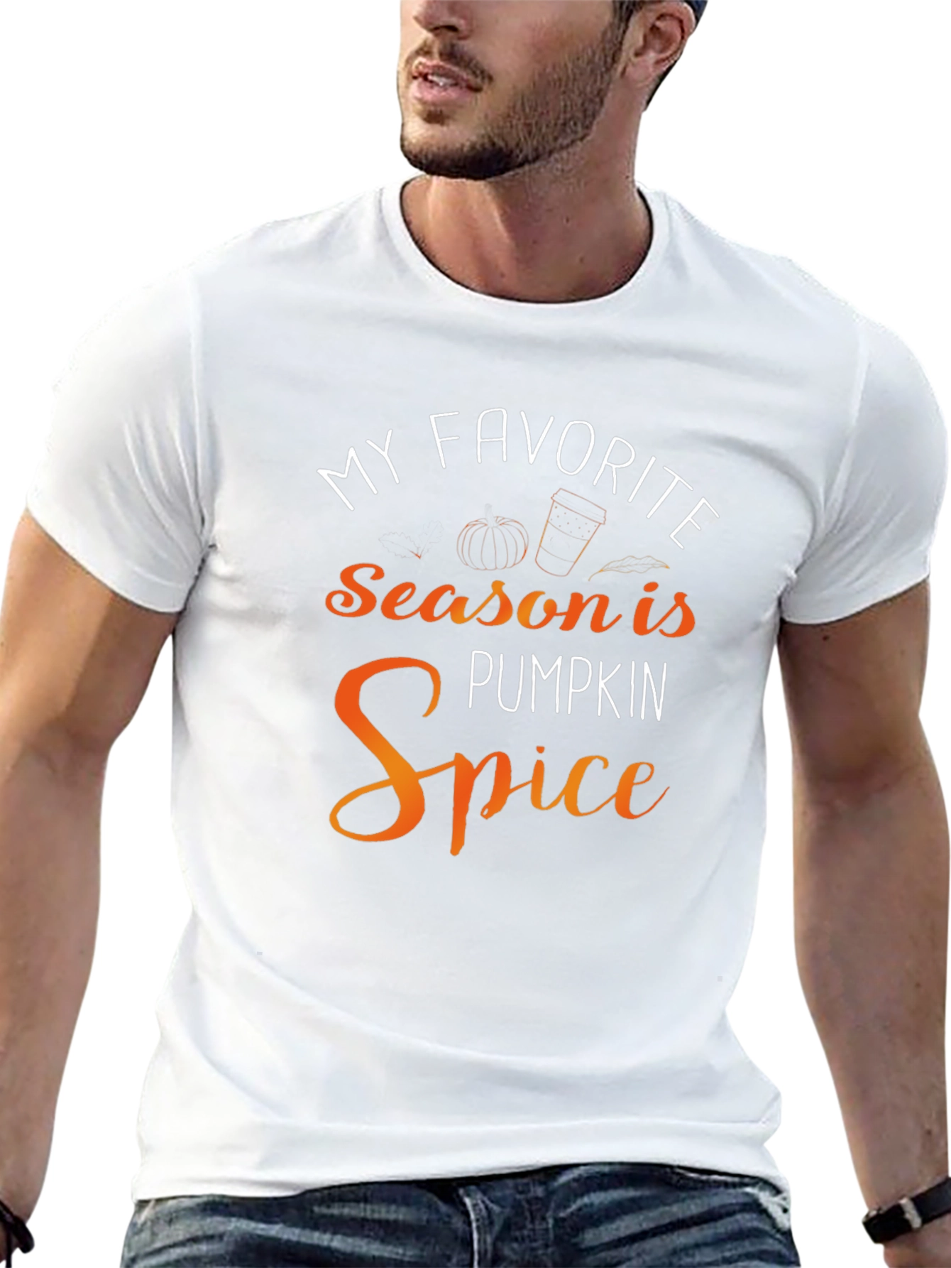 Black Pumpkin Spice Season T-Shirt, Black view 13