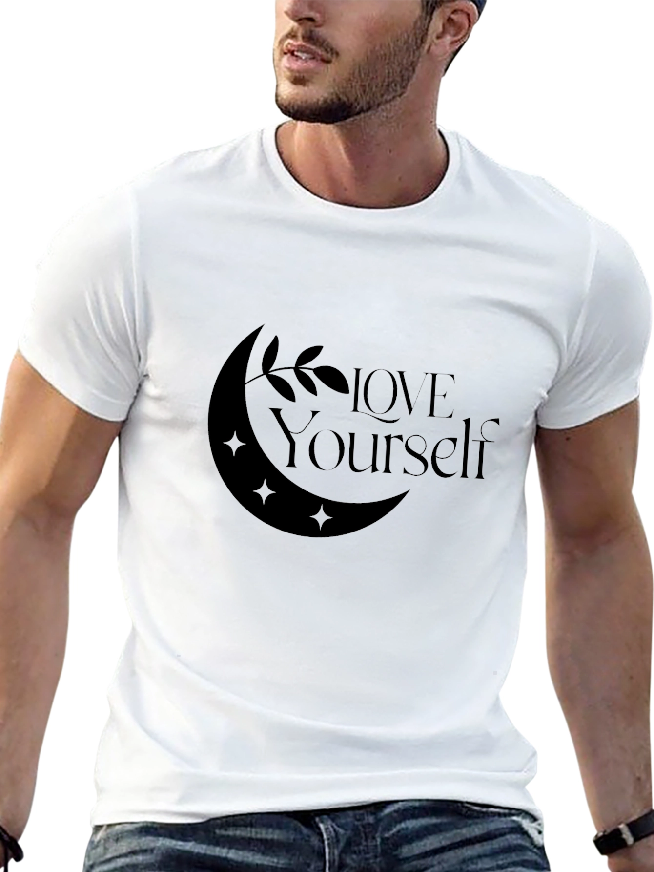Black Love Yourself Black T-Shirt view 13