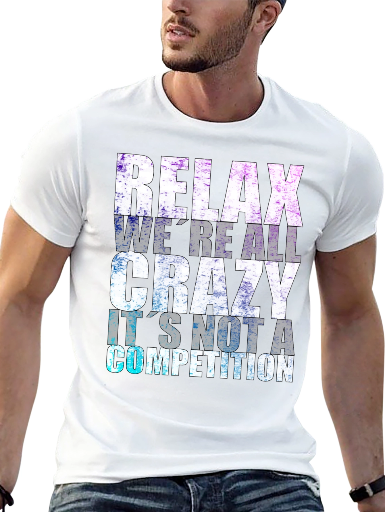 Black Relax, We're All Crazy Graphic T-Shirt view 13