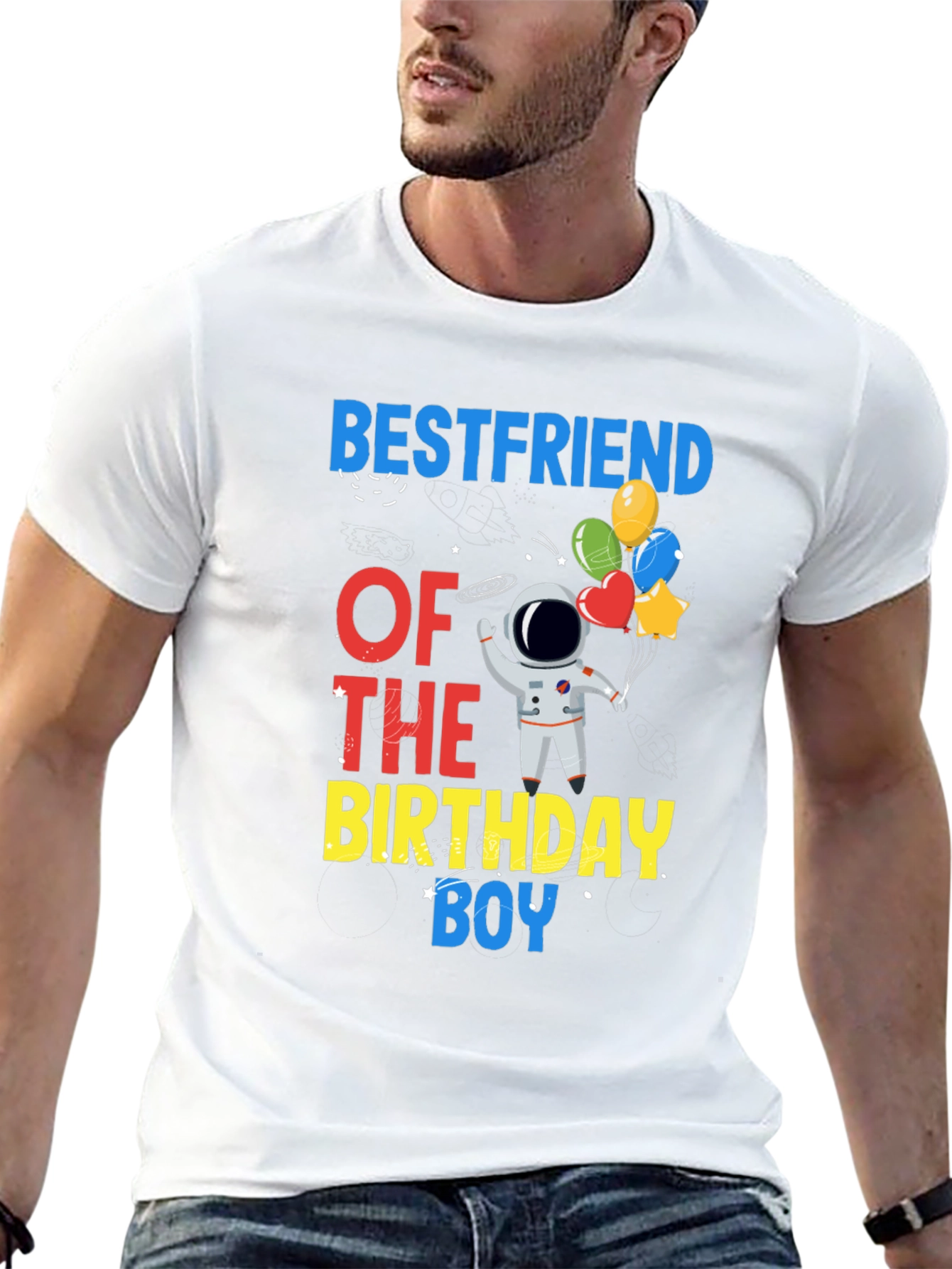 Black Bestfriend of the Birthday Boy T-Shirt view 13