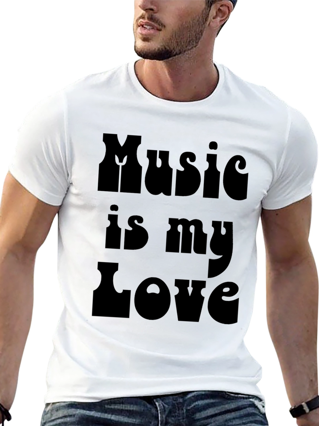 Black Music is My Love Black Graphic Tee view 13