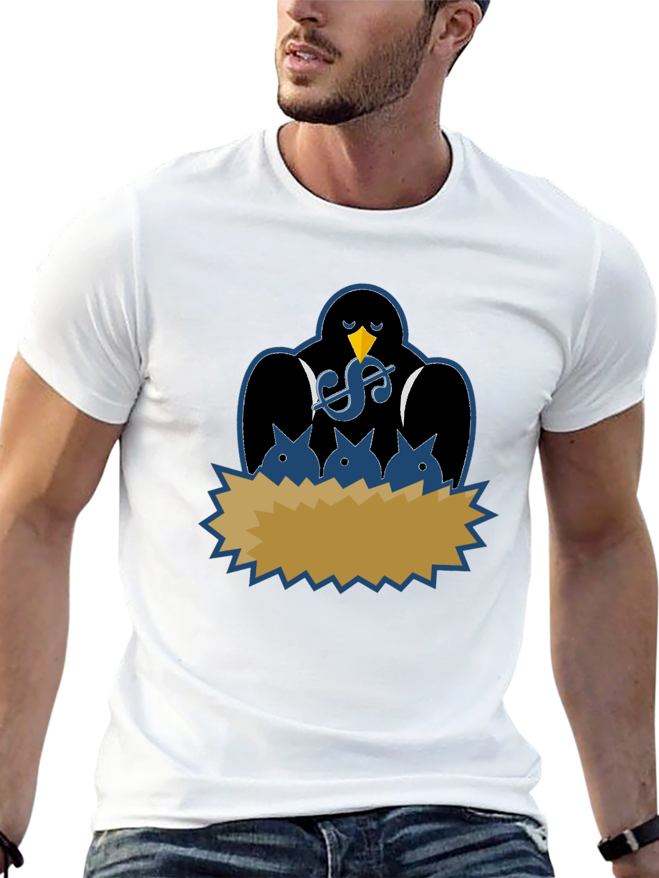 Black Money Bird Nest T-Shirt - Soft Cotton Tee view 13