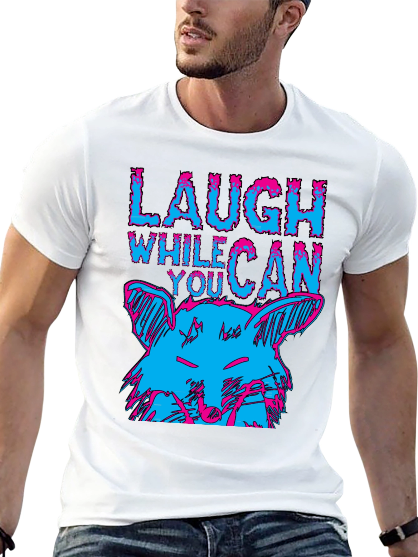 Black Laugh While You Can Graphic Tee view 13