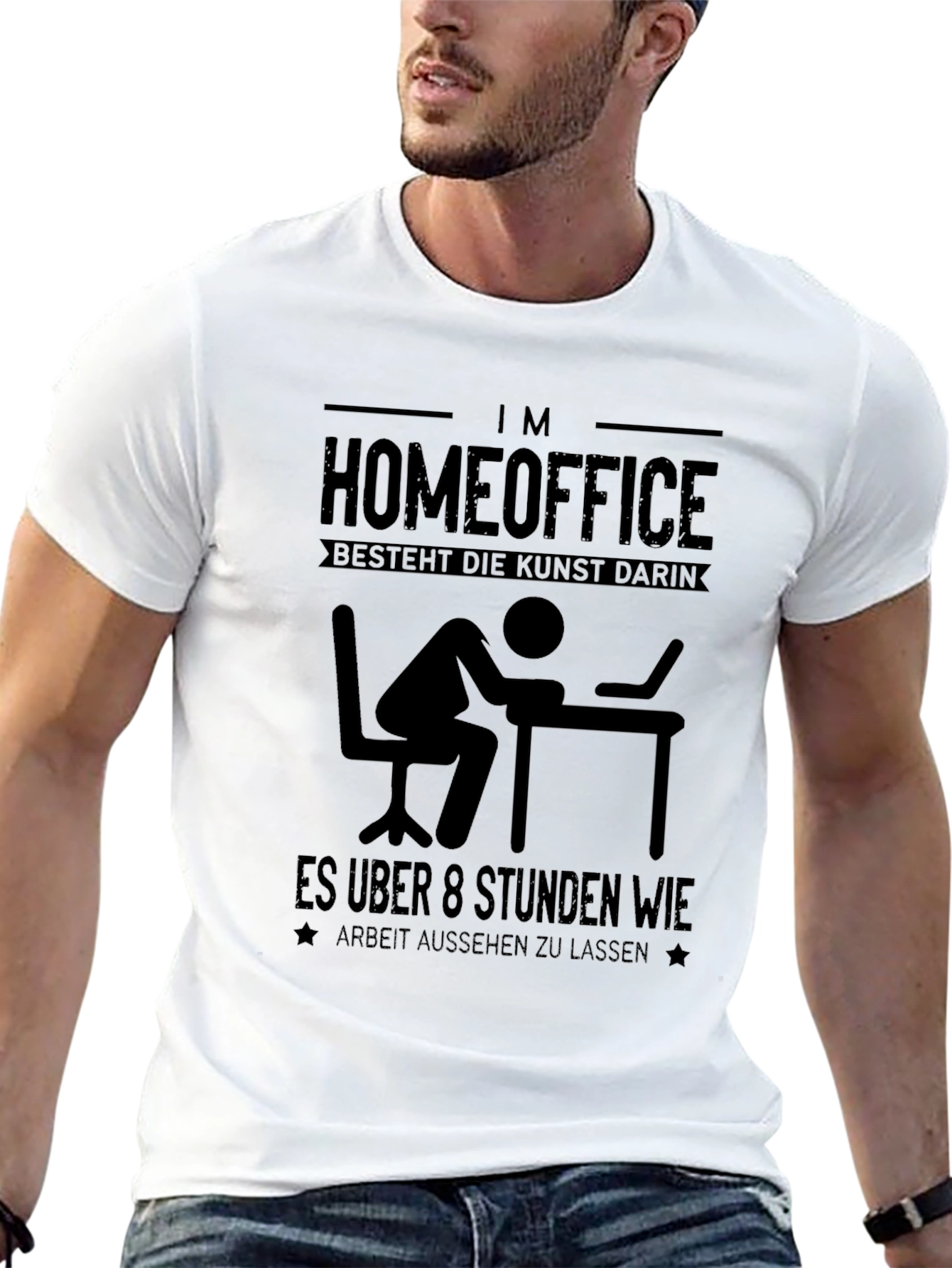 Black Funny Home Office T-Shirt - Work From Home Humor view 13