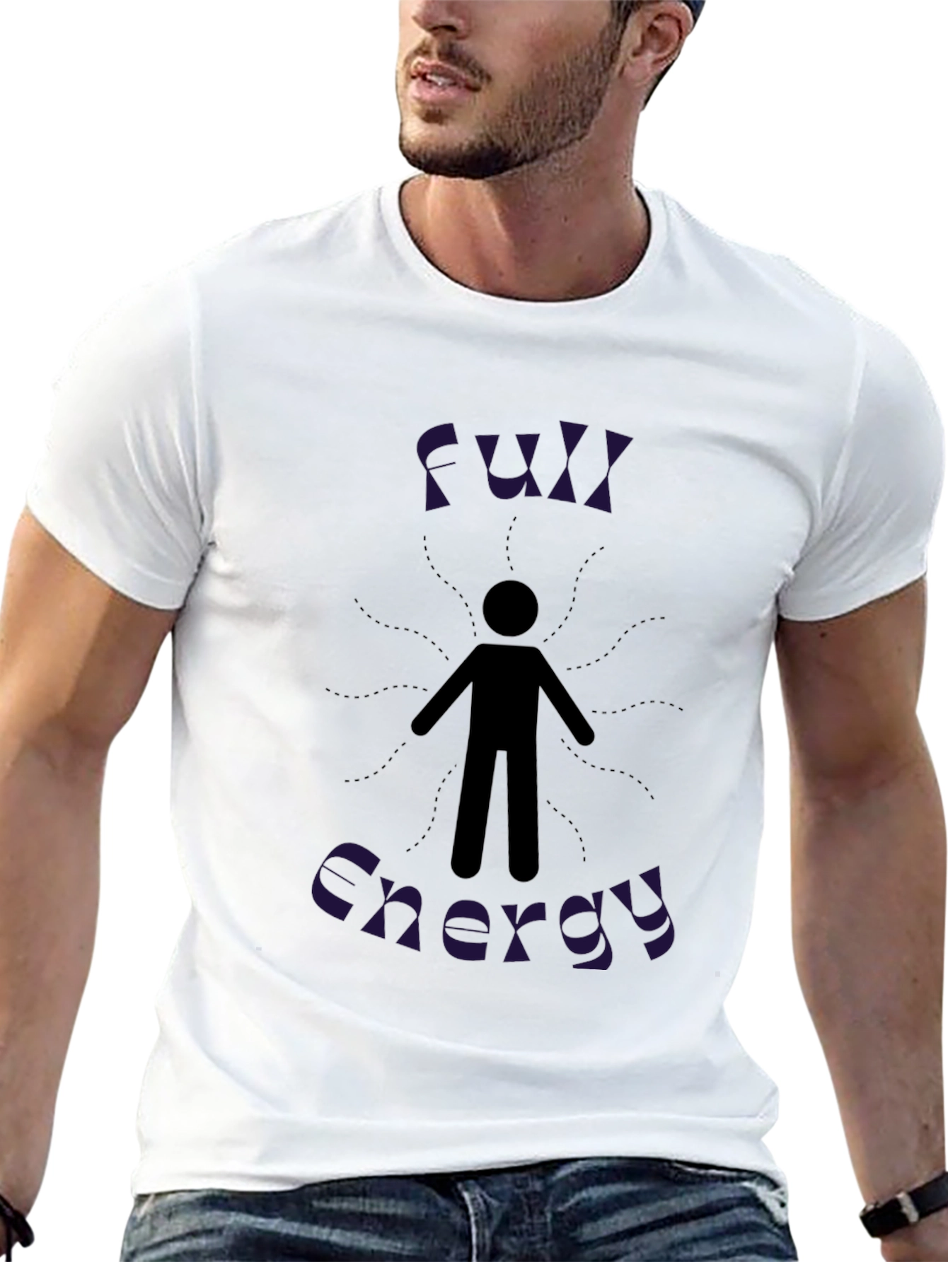 Full Energy Graphic Tee - Black Cotton Comfort - 13