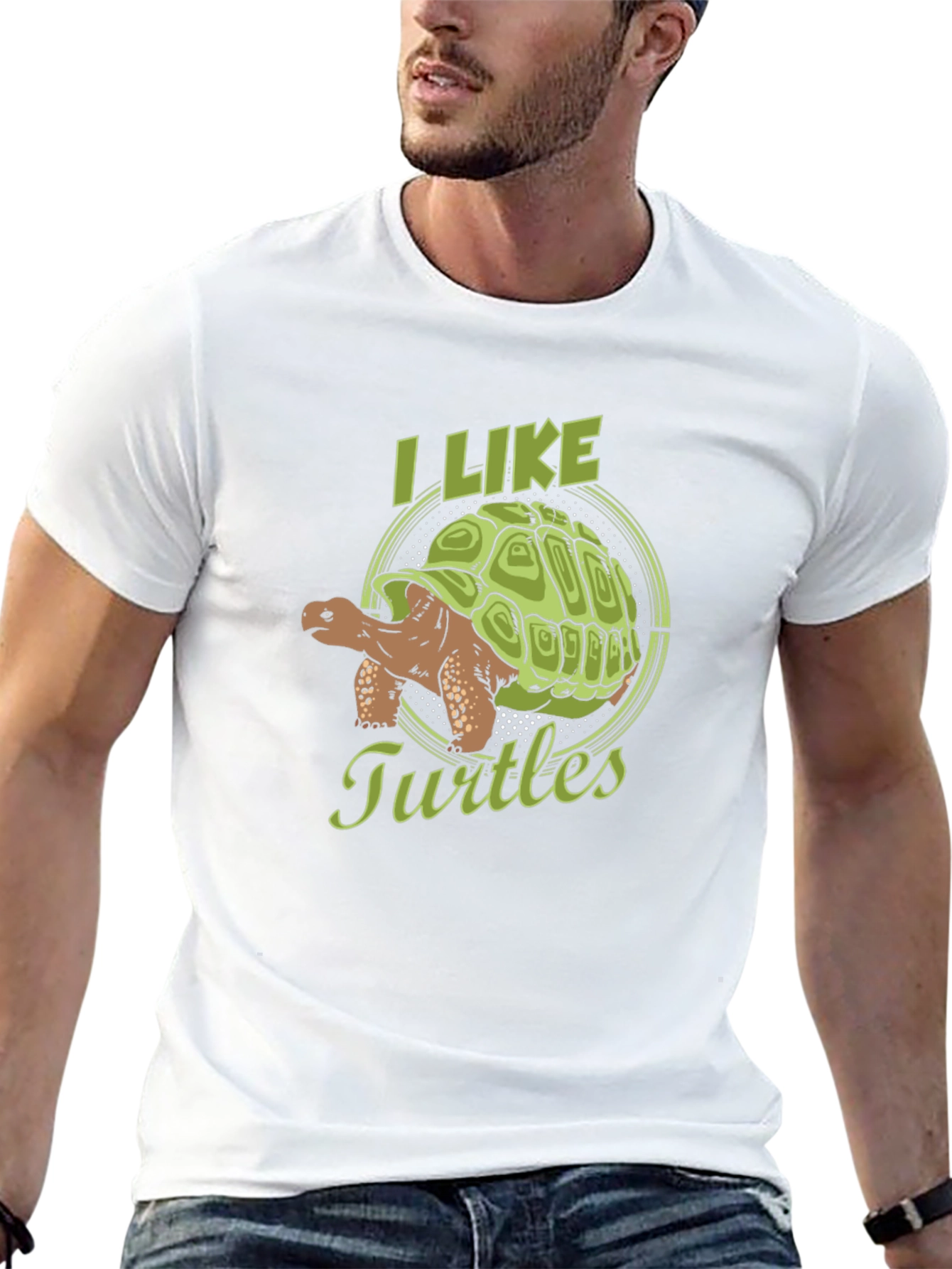 Black I Like Turtles Graphic T-Shirt view 13