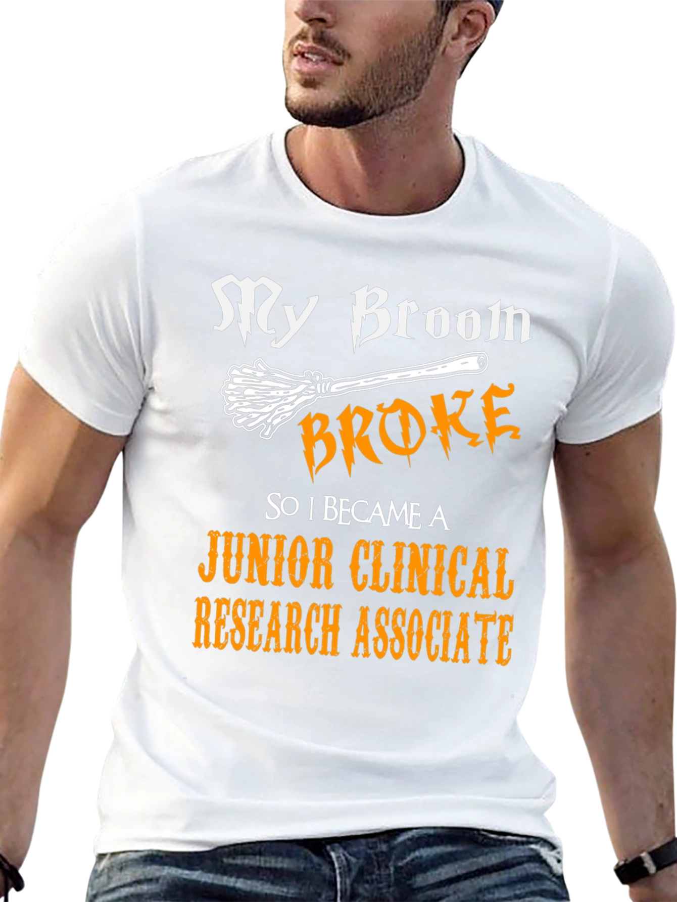 Black Funny Junior Clinical Research Associate Halloween T-Shirt view 13