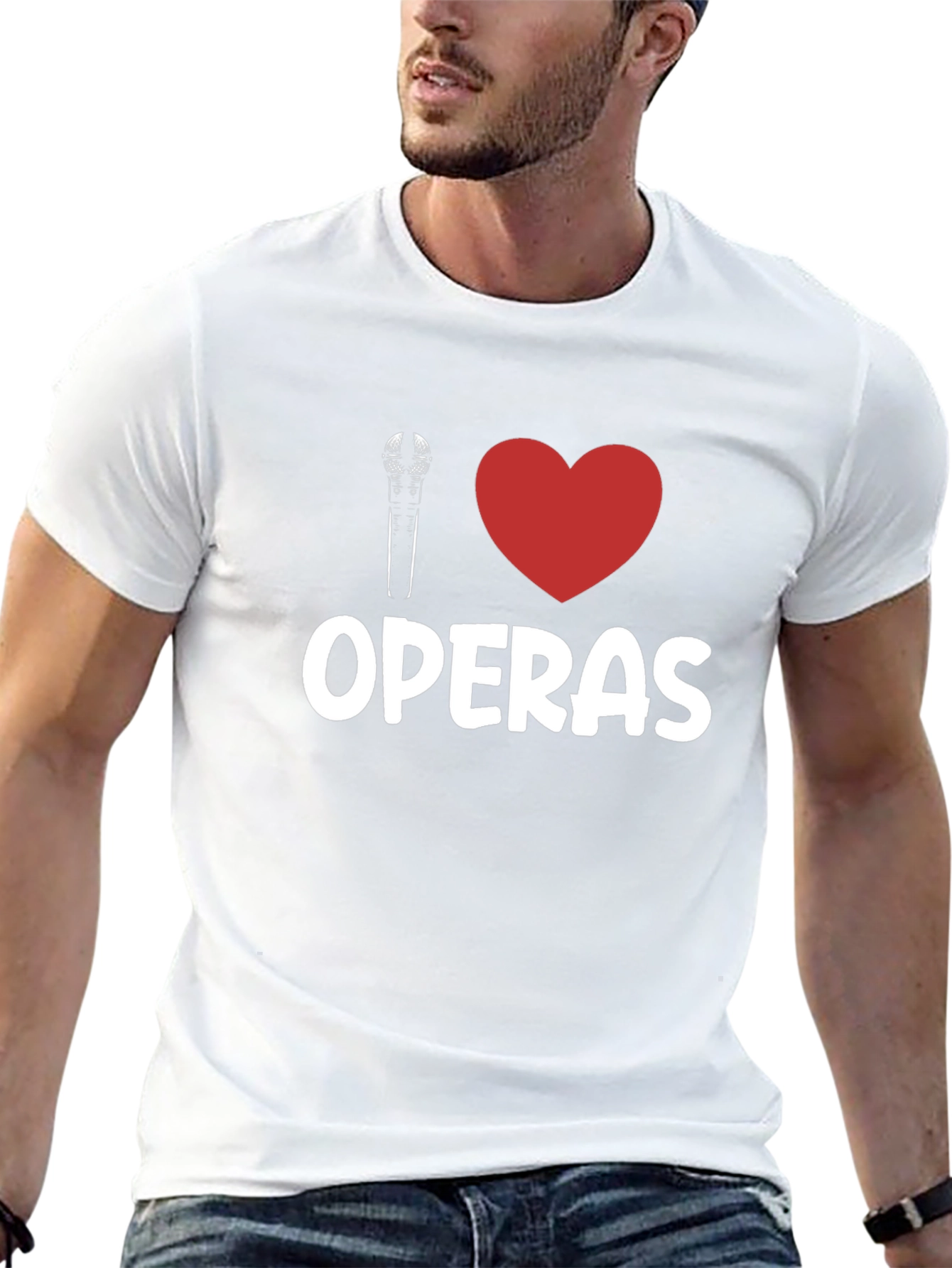 Black I Heart Operas Black T-Shirt - Music Lover Tee view 13